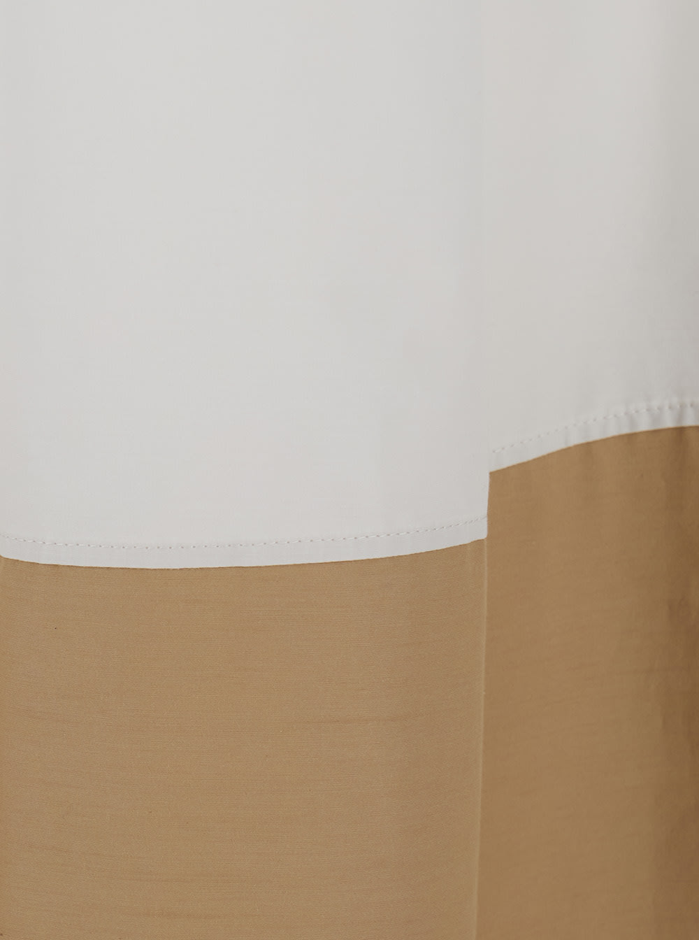 Antonelli White Skirt With Elastic Waist And Contrasting Bottom Part In Cotton Blend Woman In White
