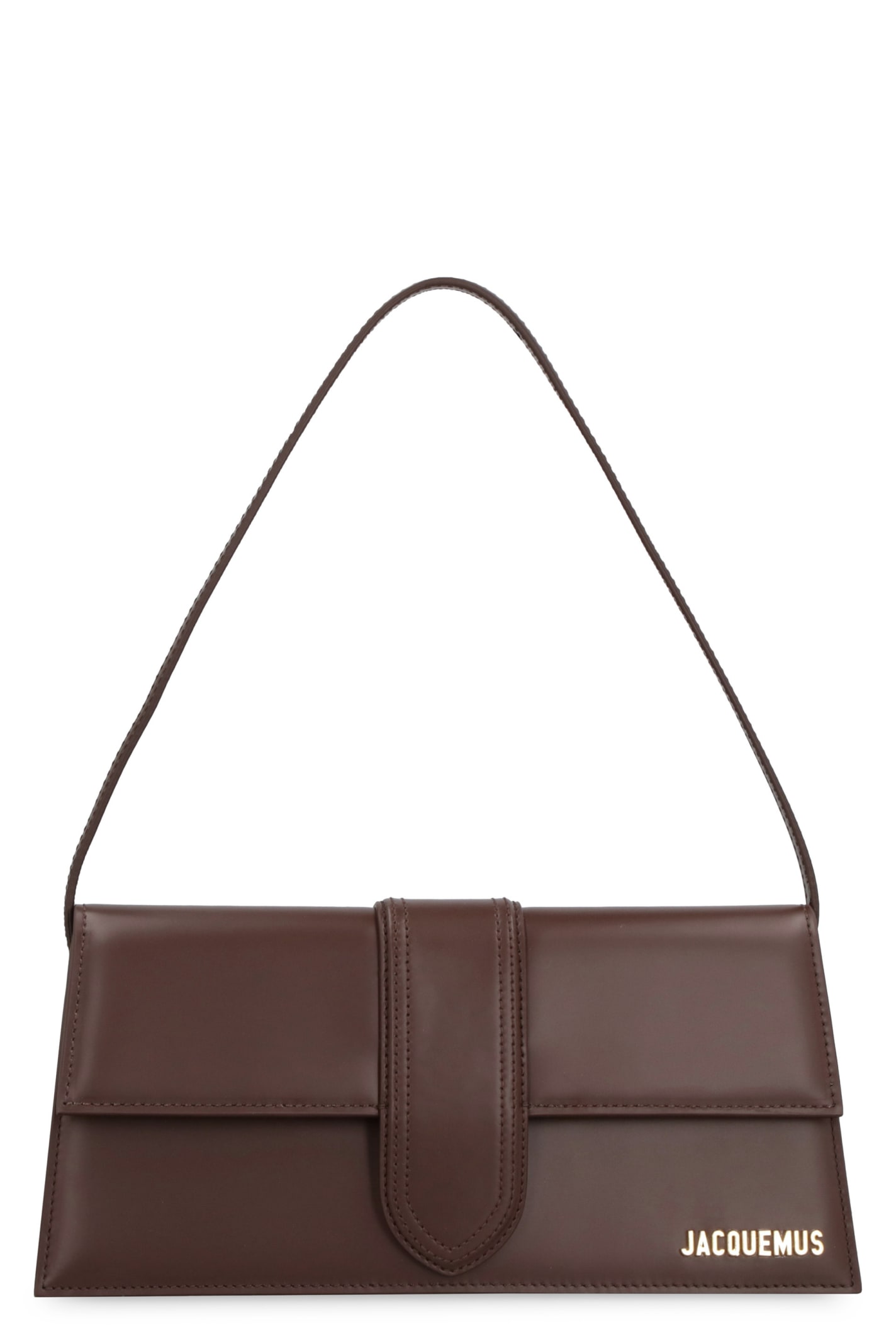 Shop Jacquemus Le Grand Bambino Leather Bag In 850 Brown