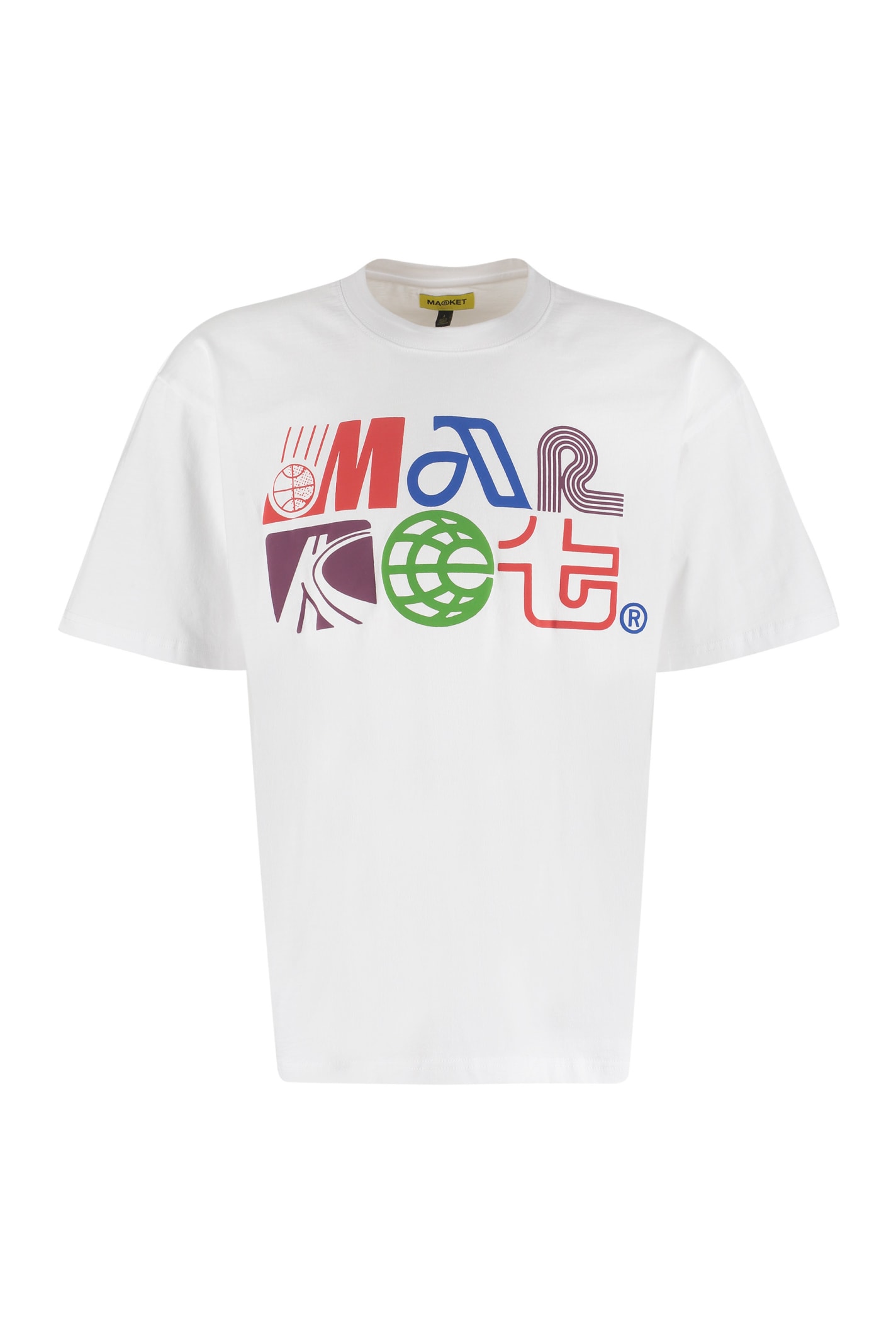 MARKET PRINTED COTTON T-SHIRT