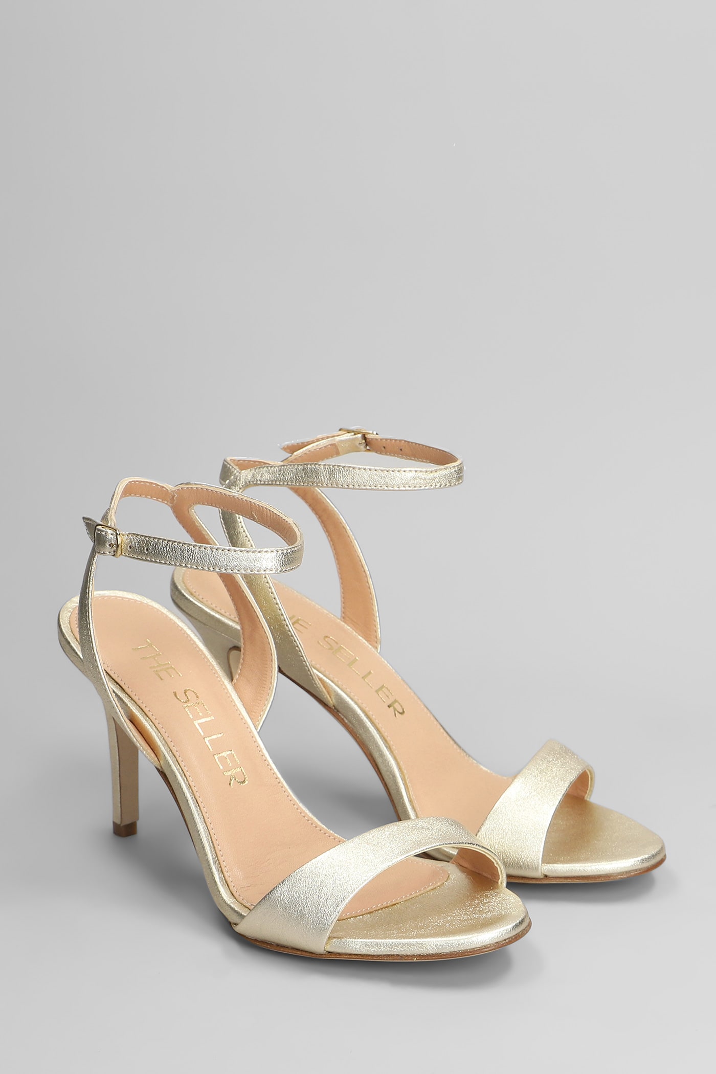 The Seller Sandals In Platinum Leather