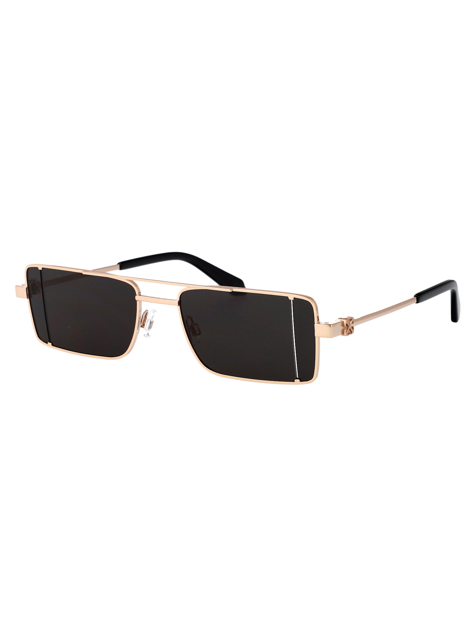 Off-white Gold Cortez Sunglasses In Gold Dark Grey
