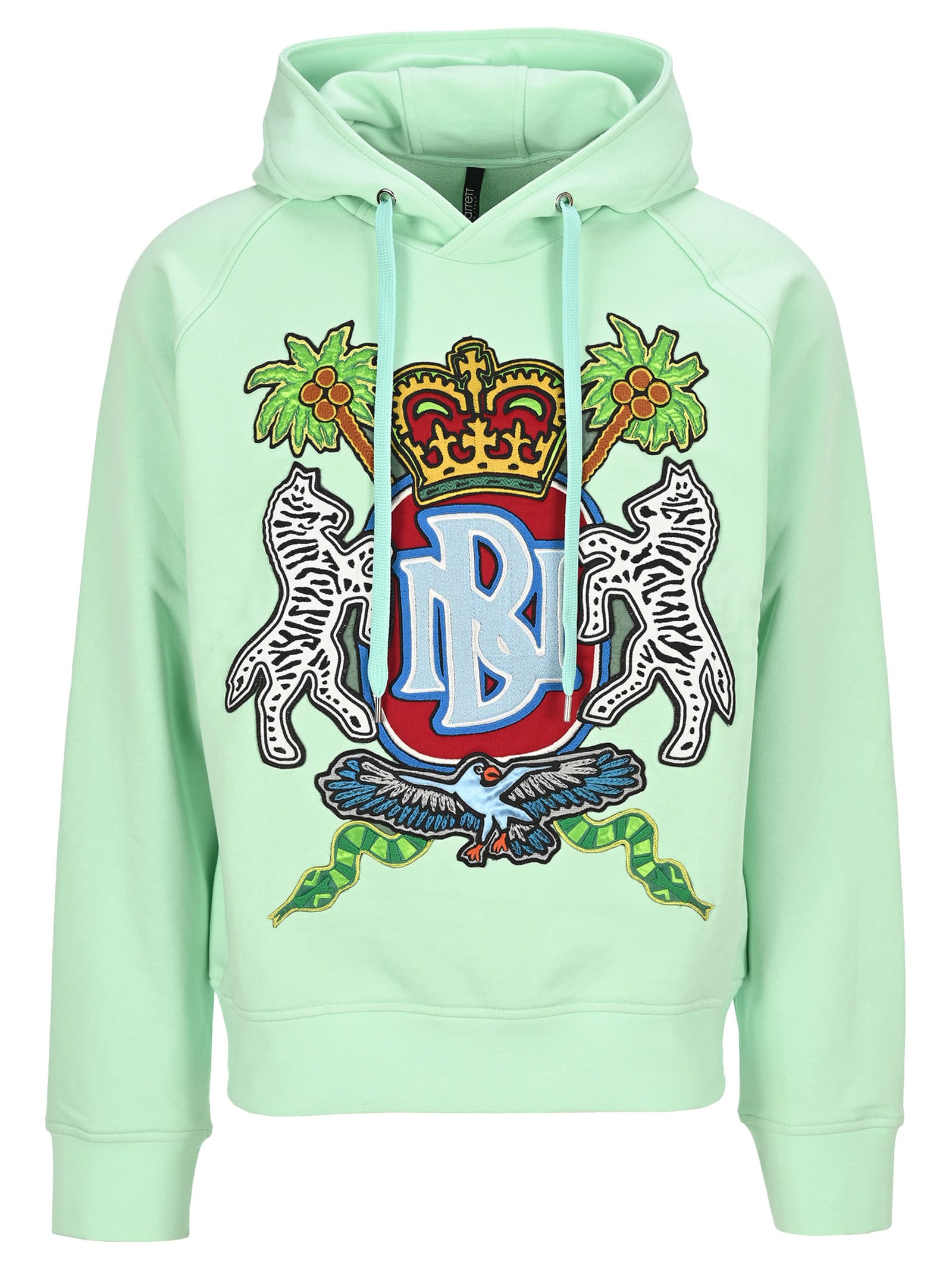 NEIL BARRETT LOGO EMBROIDERED HOODIE,11286557