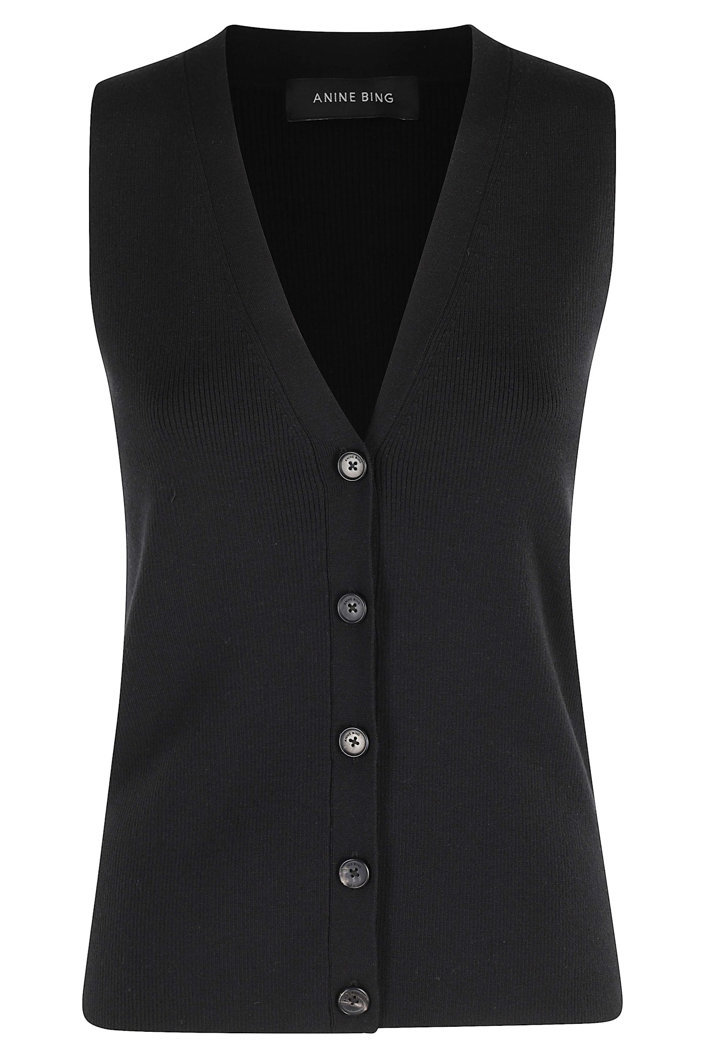 Anine Bing Lawrence Vest In Black