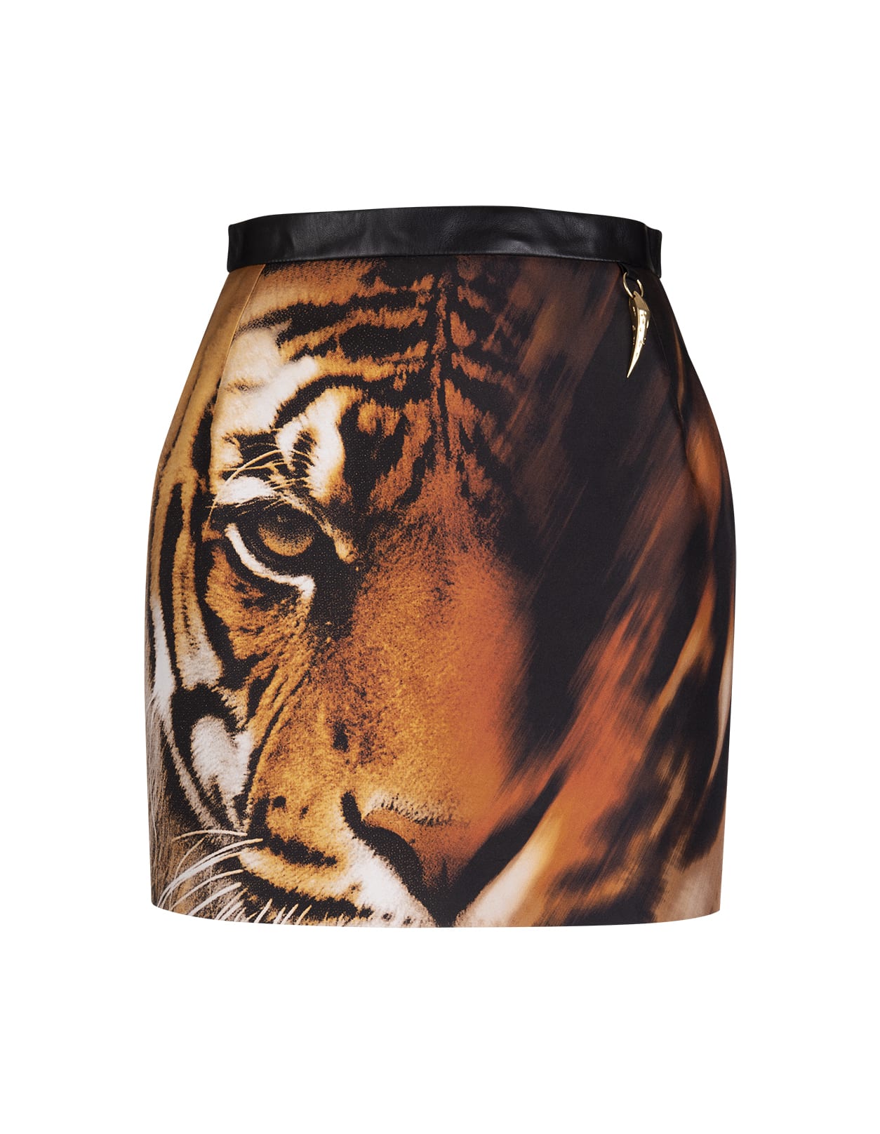 Roberto Cavalli Short Skirt With Tiger Print