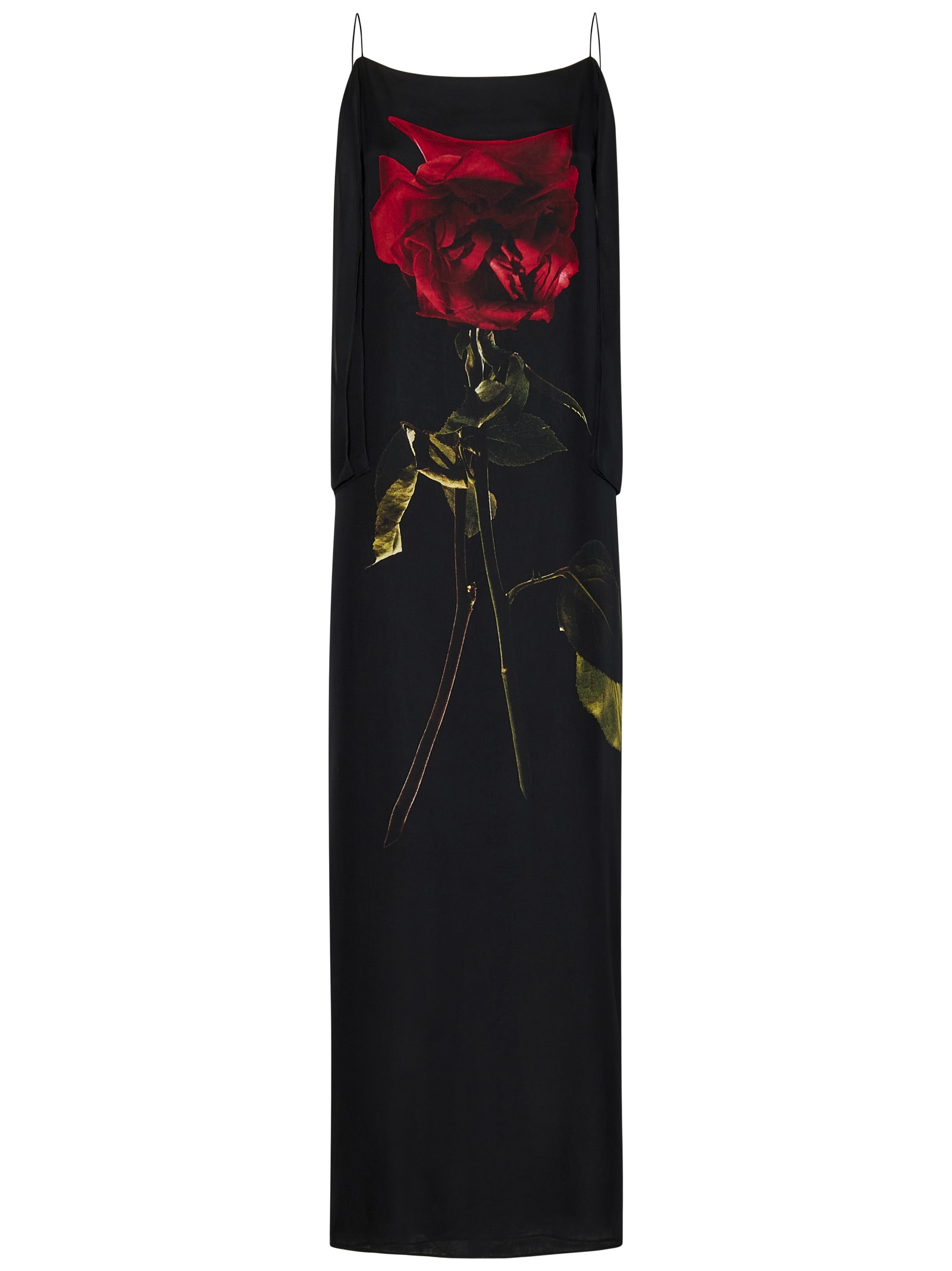 Alexander McQueen Shadow Rose Long Dress