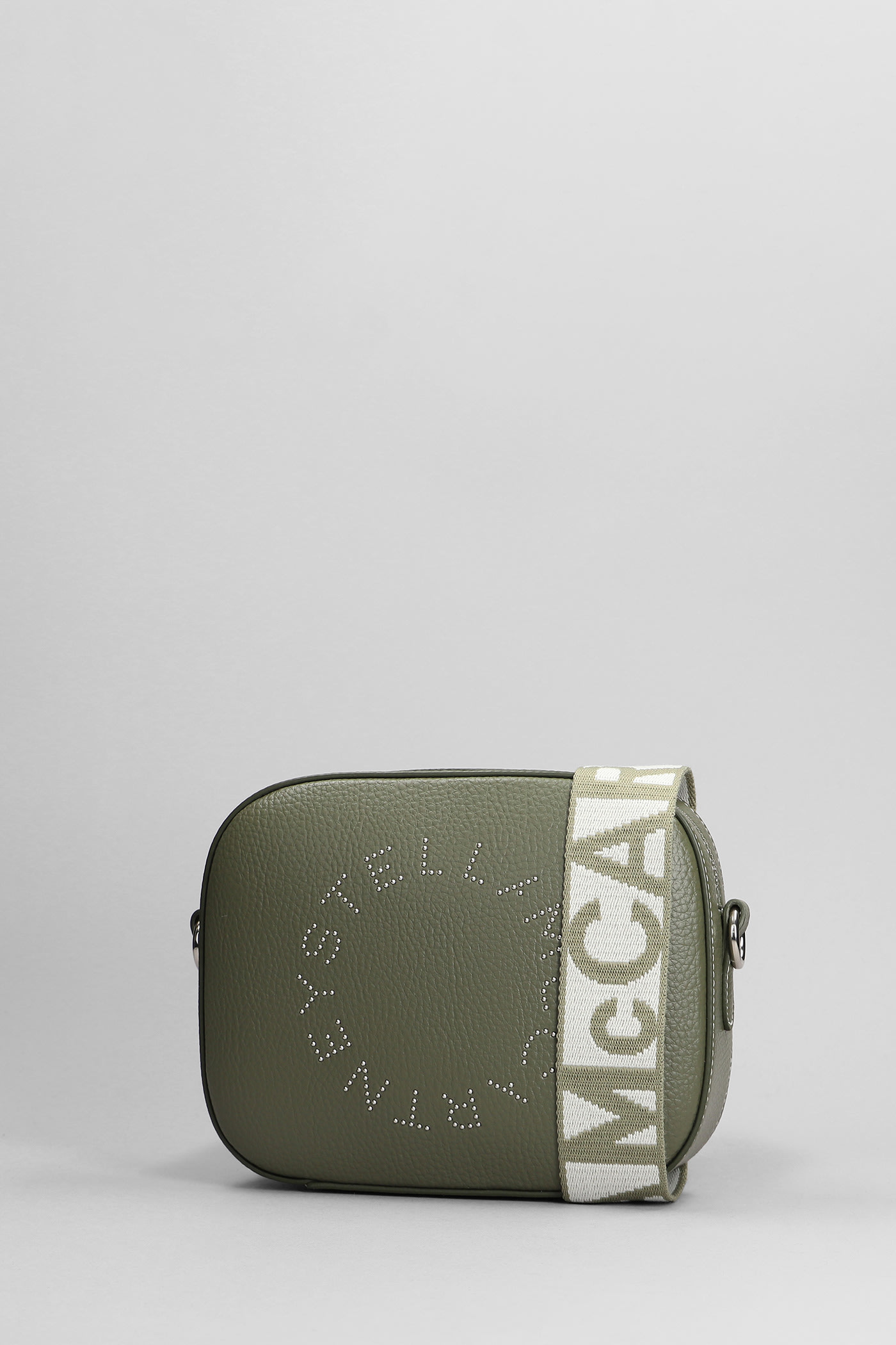 Shop Stella Mccartney Shoulder Bag In Green Polyamide
