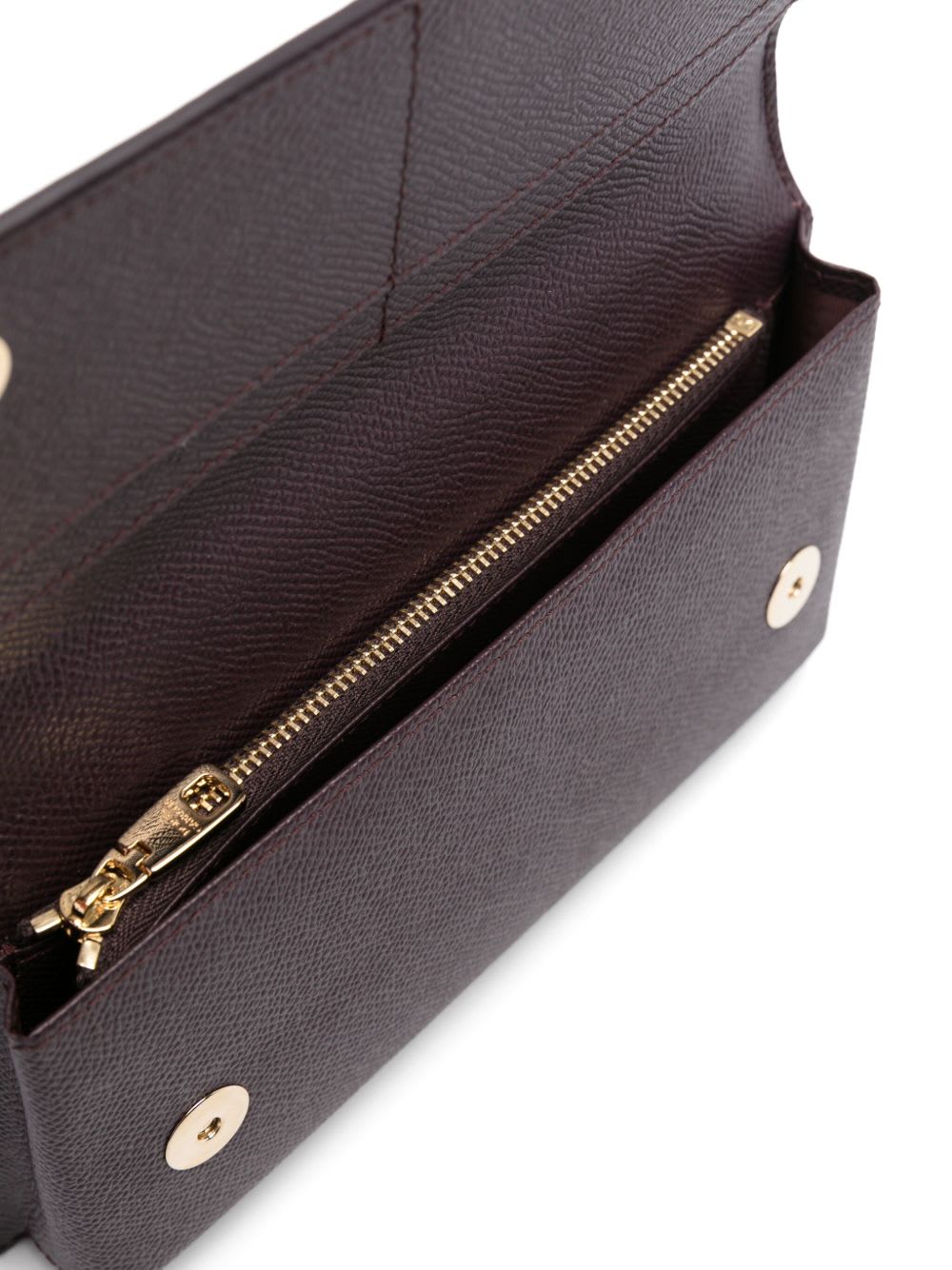 Dolce & Gabbana Leather Mini Bag In Burgundy