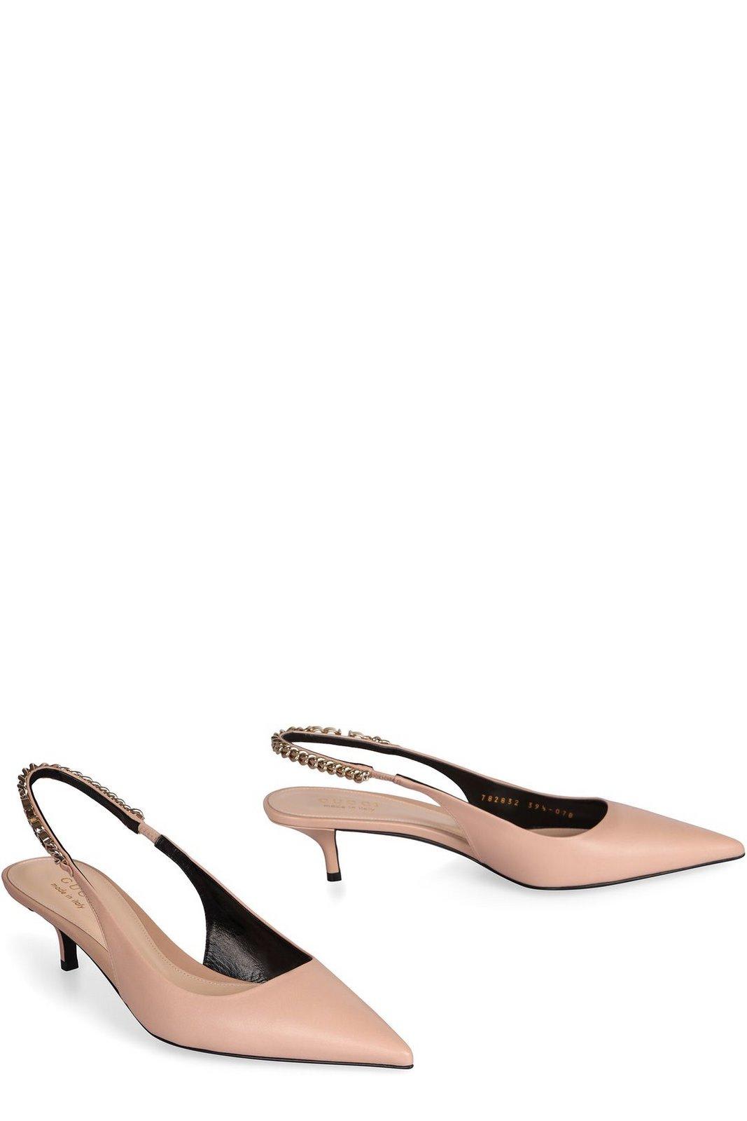 Gucci Women's Leather Slingback Pumps In Light Pink