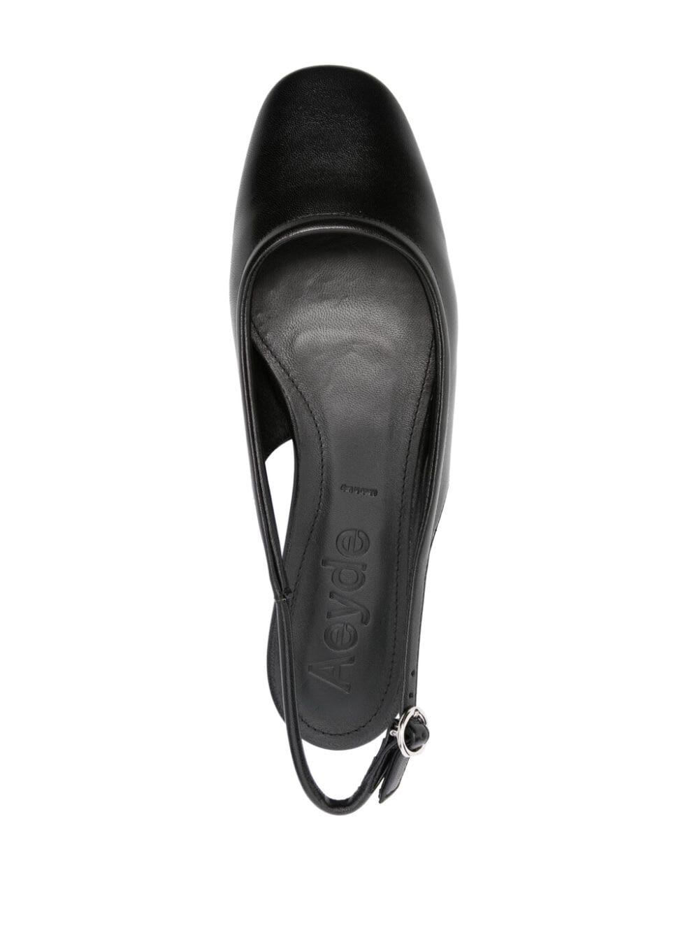 Shop Aeyde Dani Nappa Leather Black Flats