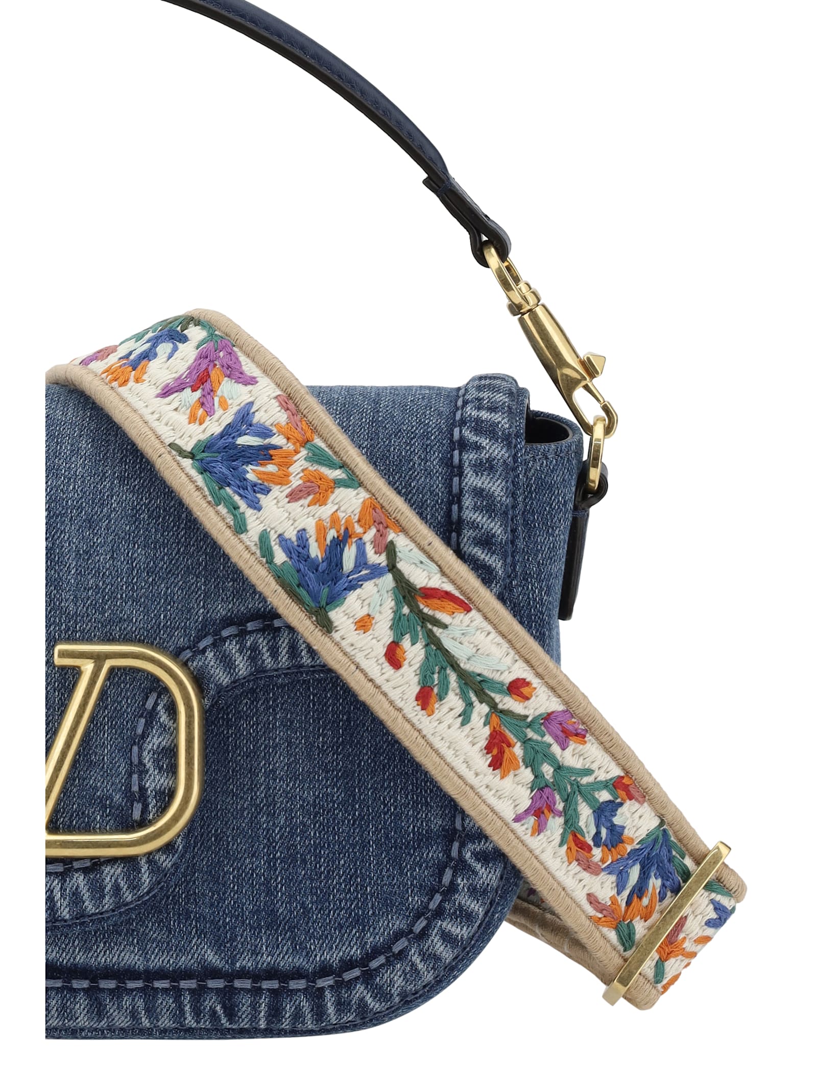 VALENTINO GARAVANI DENIM SHOULDER BAG