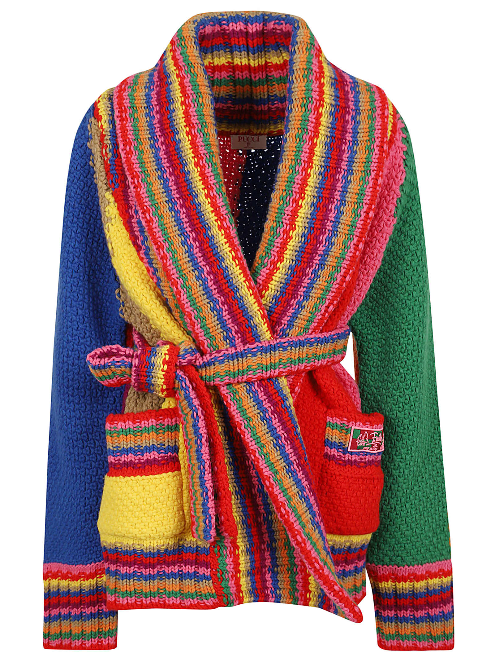 Shop Pucci S.s. Cardigan - Wool Multicolor