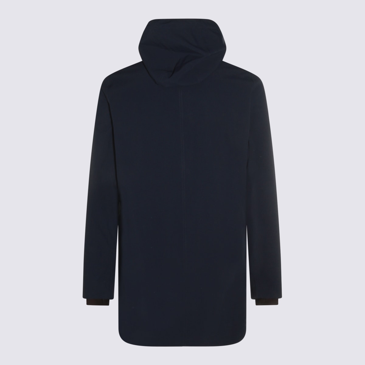 K-way Casual Style Longline Hooded Jacket In Blue