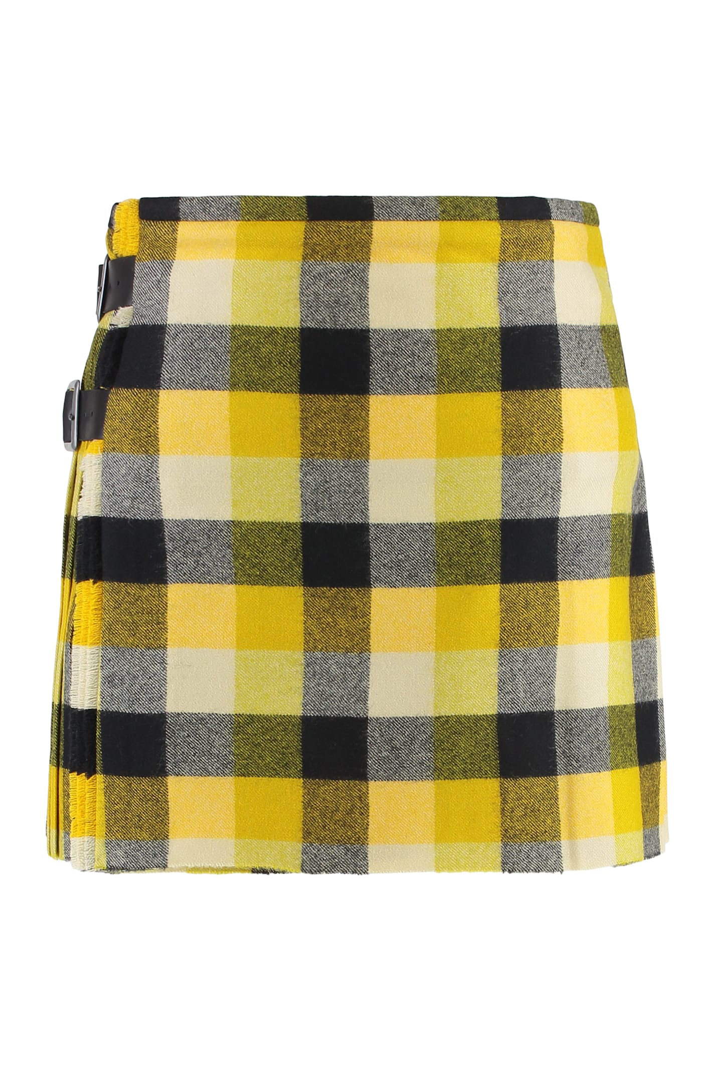 Vivienne Westwood Mini Kilt Check Wool Pixel-check 38 Women In Yellow