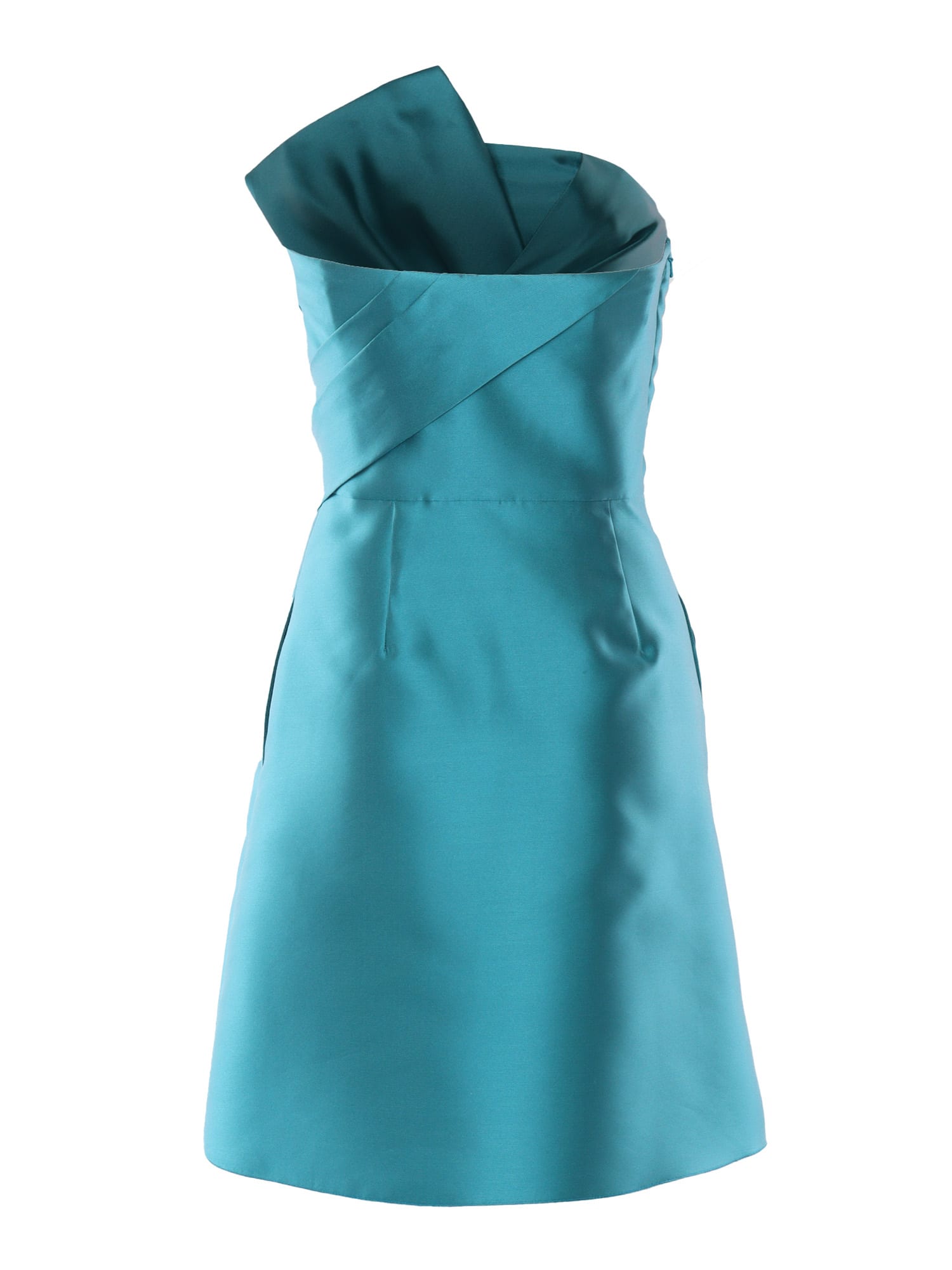 Shop Alberta Ferretti Short Turquoise Dress In Multicolor