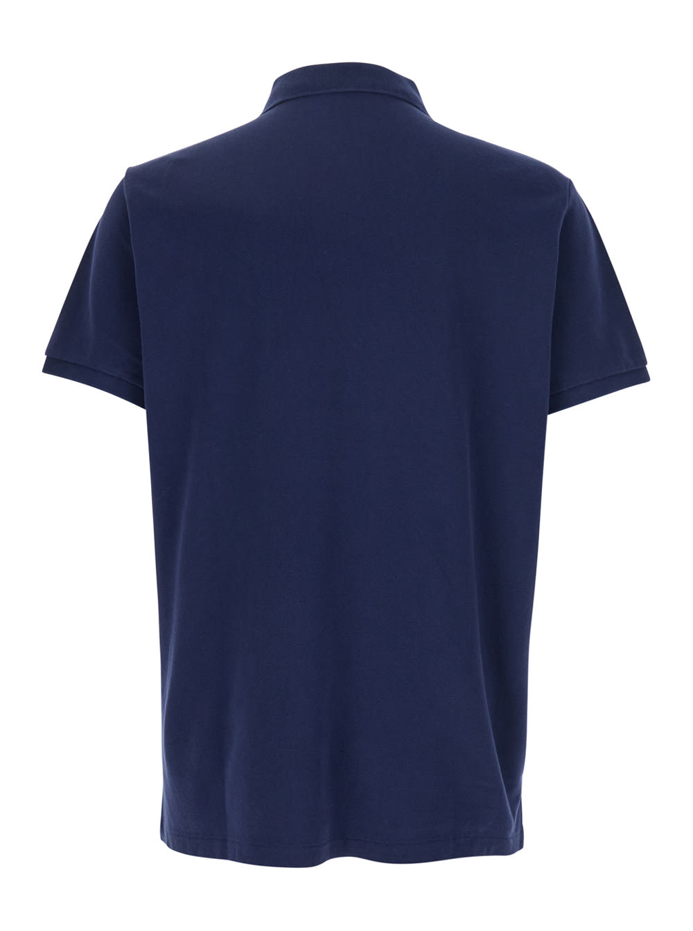 Ralph Lauren Blue Polo Shirt With Large Pony Detail On The Front In Cotton Piquet Man In Blue