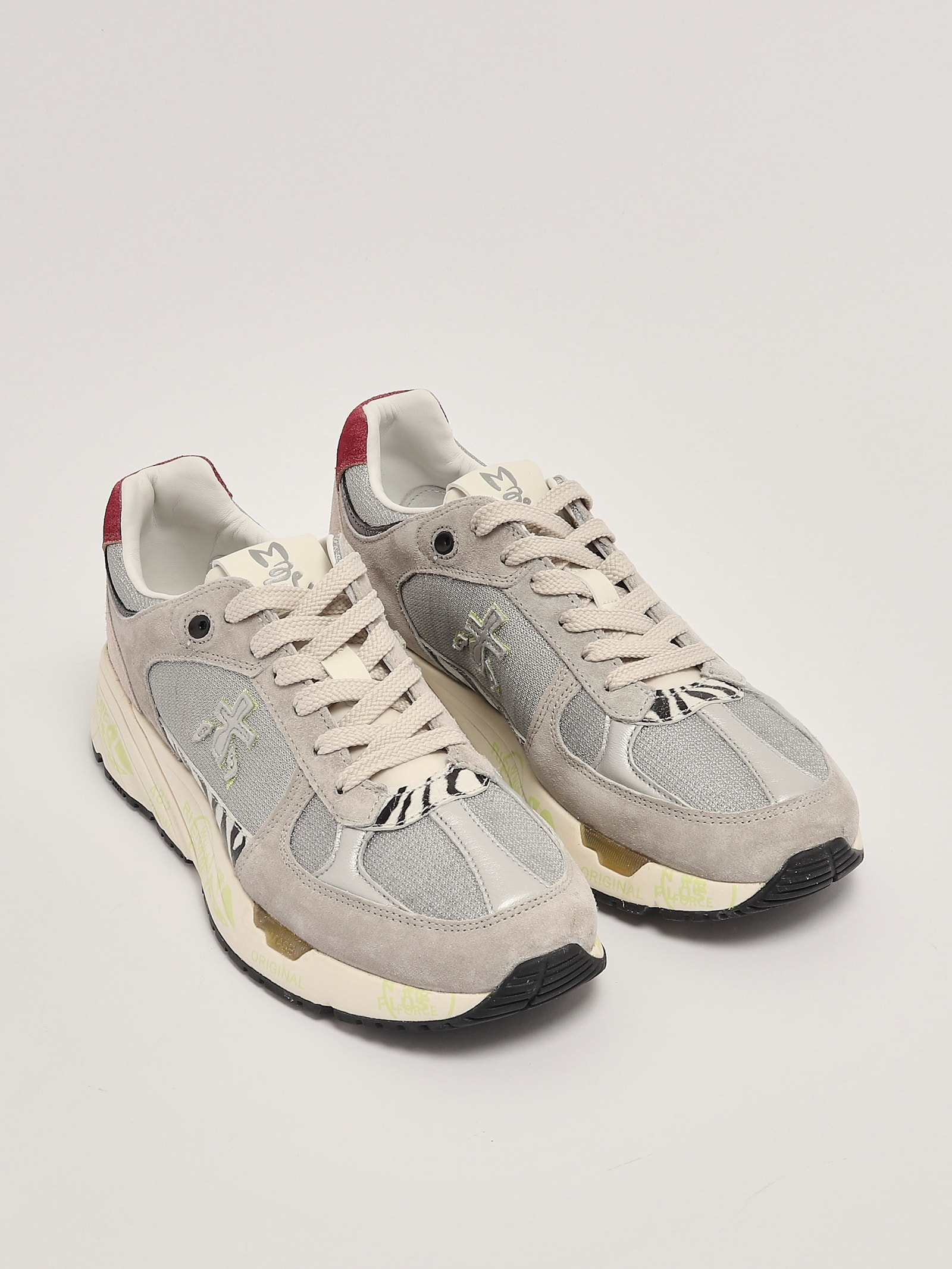 Shop Premiata Mased Sneaker In Grigio Chiaro