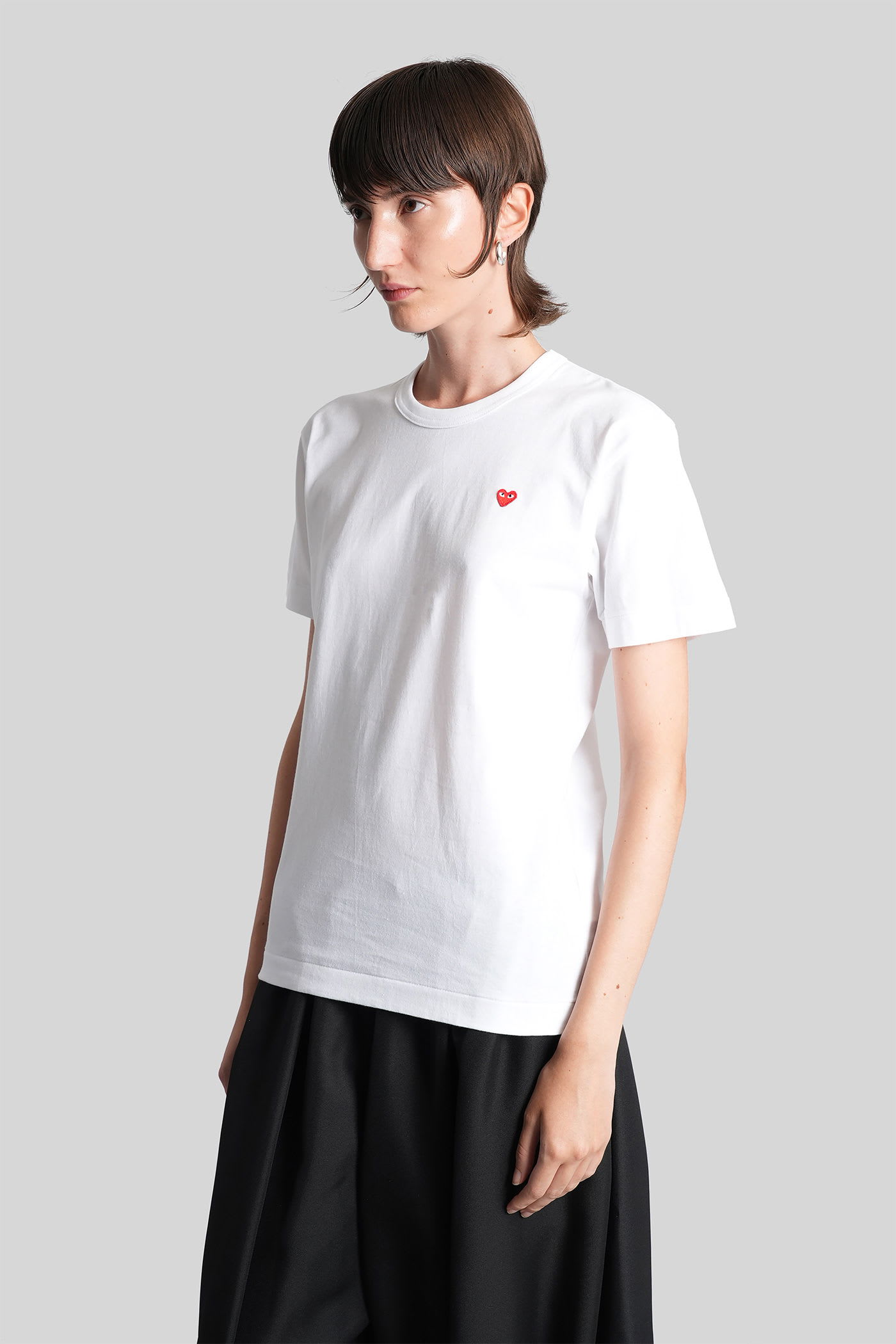 Comme Des Garçons Play White Invader Edition T-shirt In White