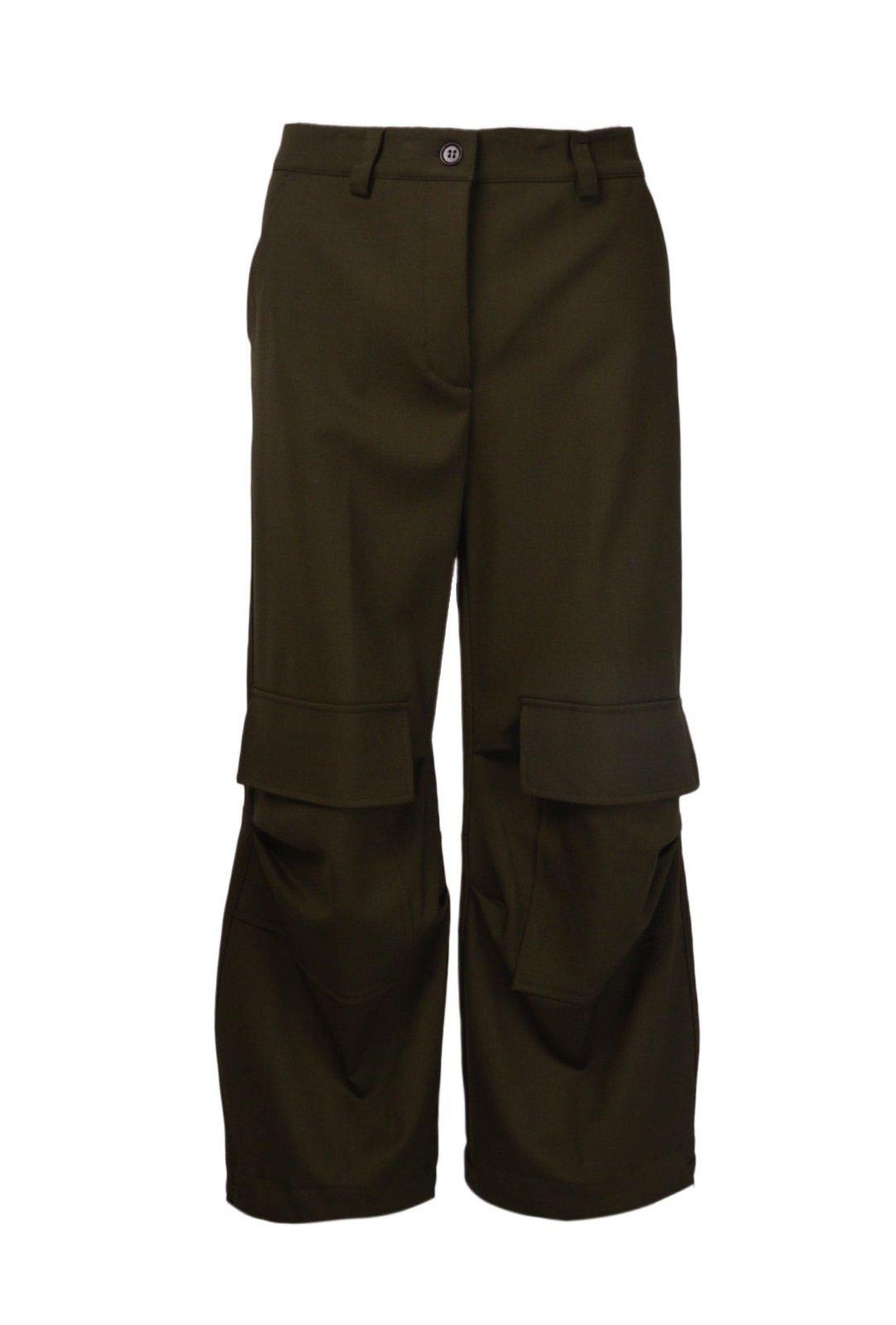 Parosh Button Detailed Straight Leg Pants