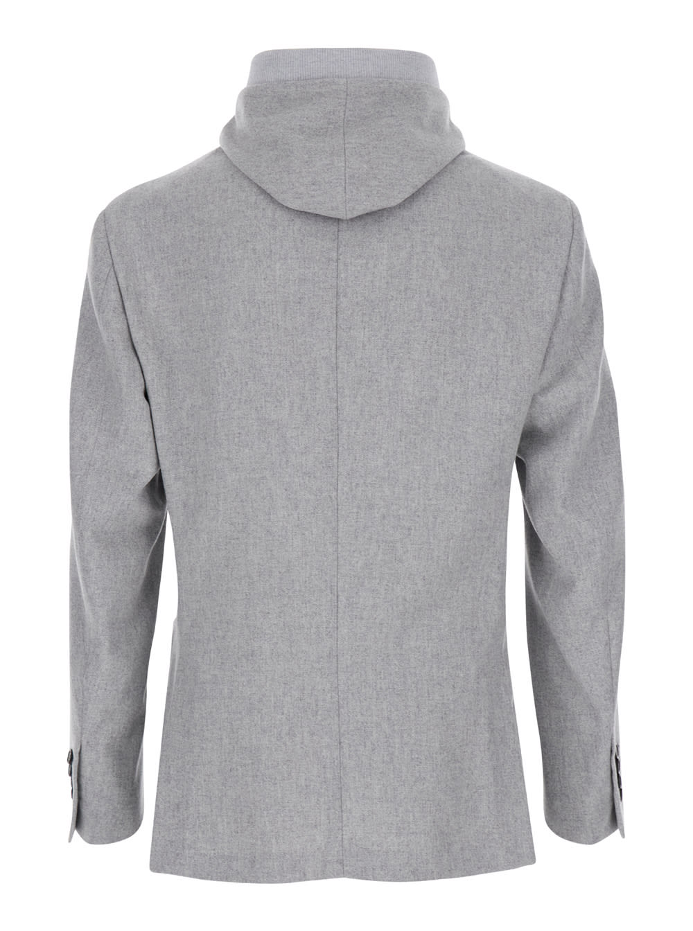 ELEVENTY GREY SINGLE-BREASTED JACKET WITH BIB IN WOOL AND CASHMERE MAN 