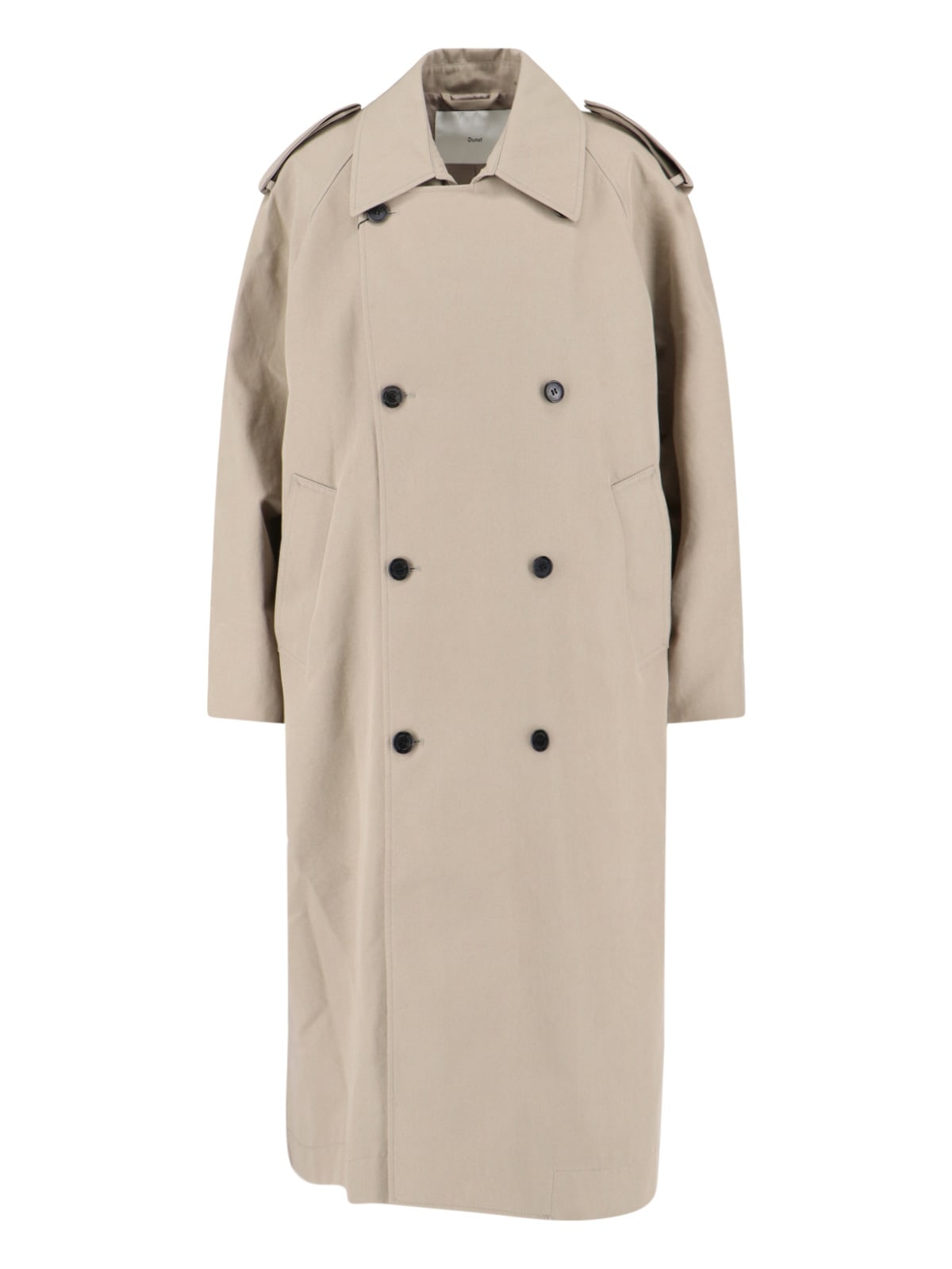 Dunst Cotton Blend Trench Coat In Silver