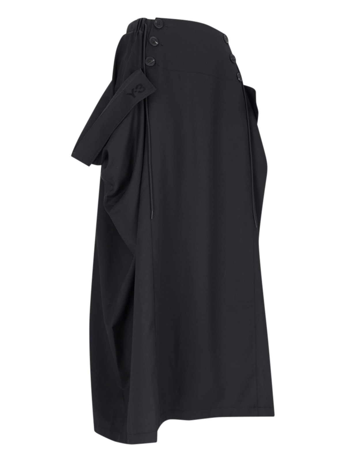 Shop Y-3 Draped Skirt In Black