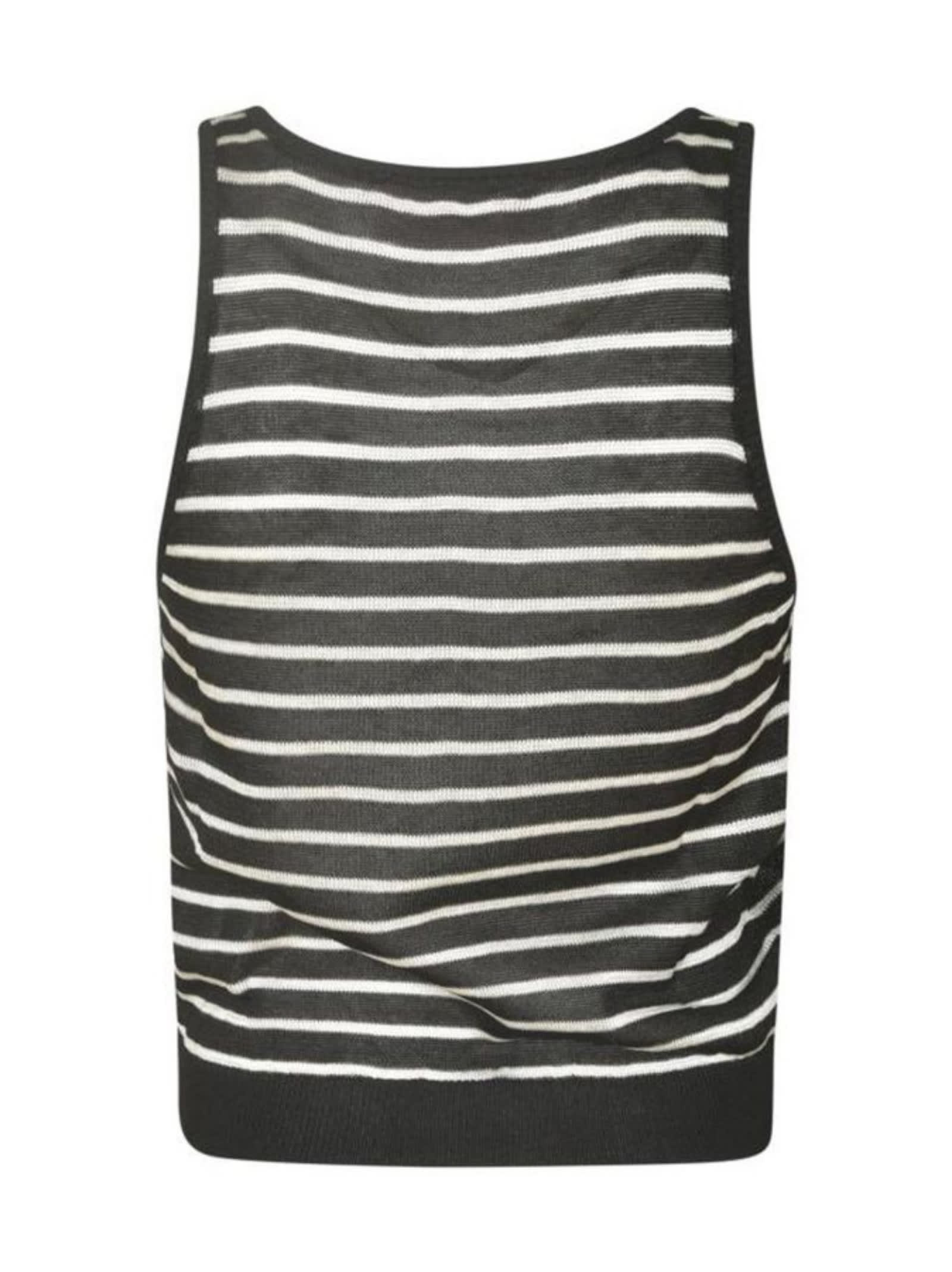 Chiara Ferragni M05 Logo Classic Knit Top In Black