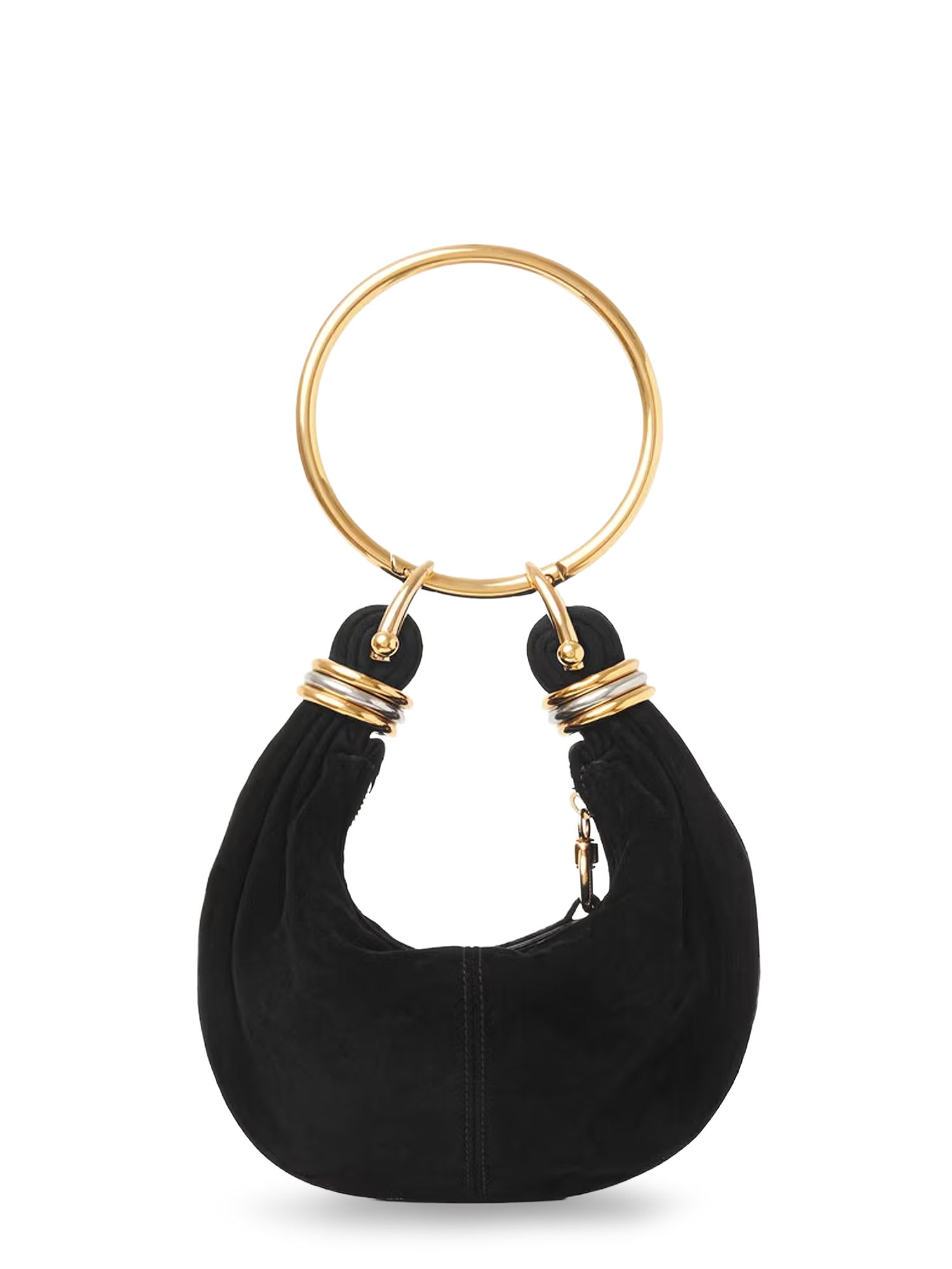 Chloé Bracelet Suede Crossbody Bag In Black