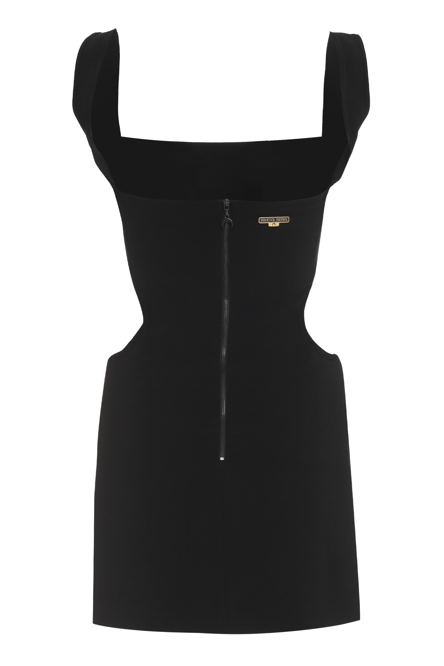 Shop Marine Serre Cut-out Detail Sweater Dress In Black