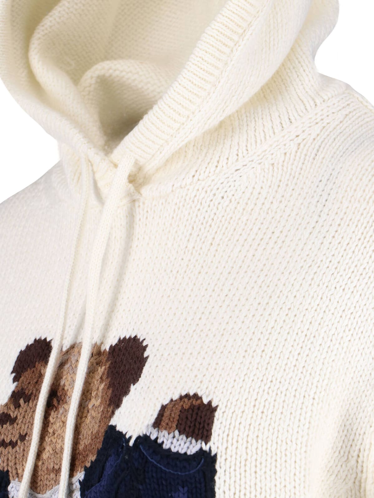 Ralph Lauren Logo Hoodie In White