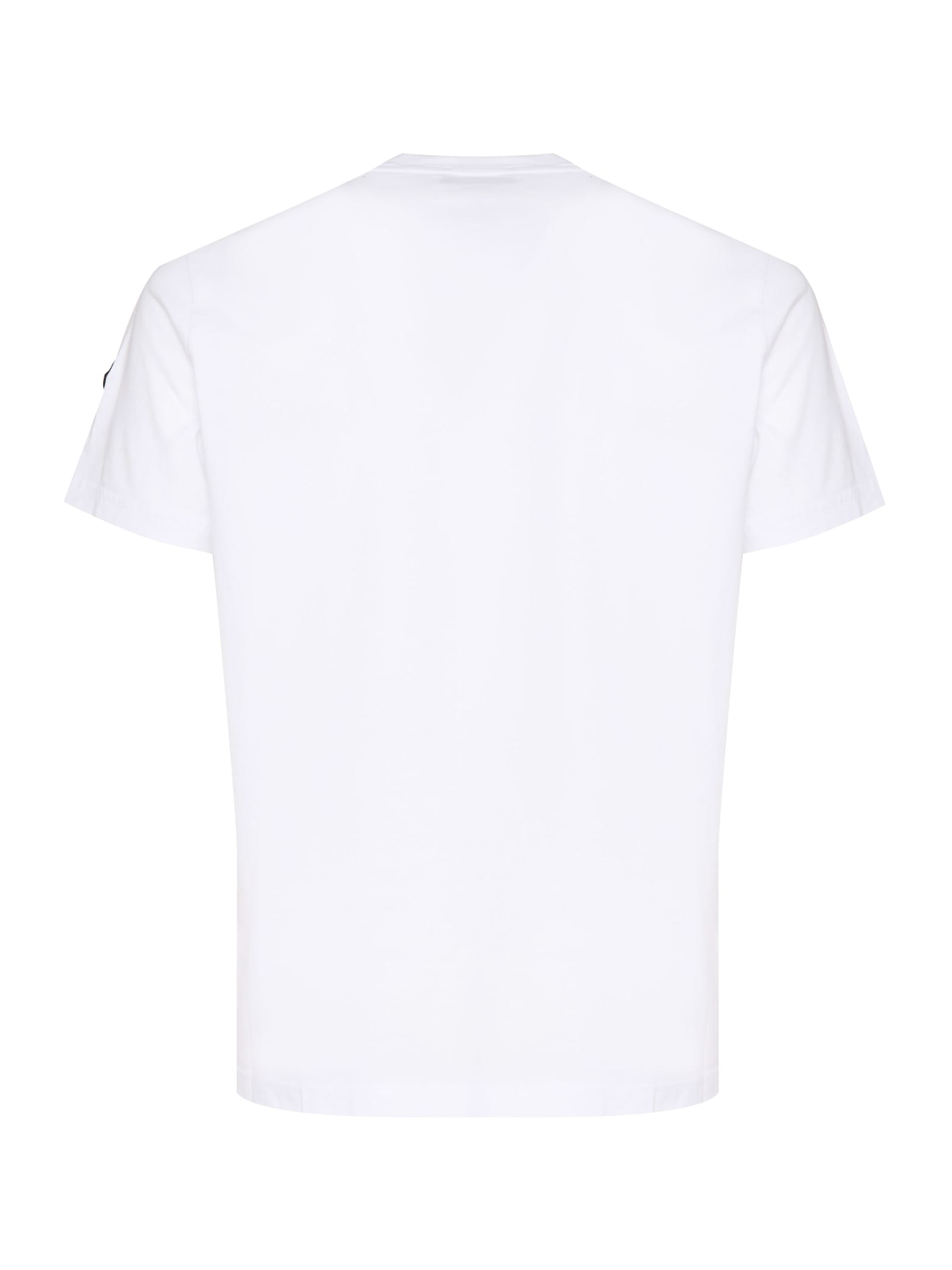 Shop Moncler Logo Printed Crewneck T-shirt In White