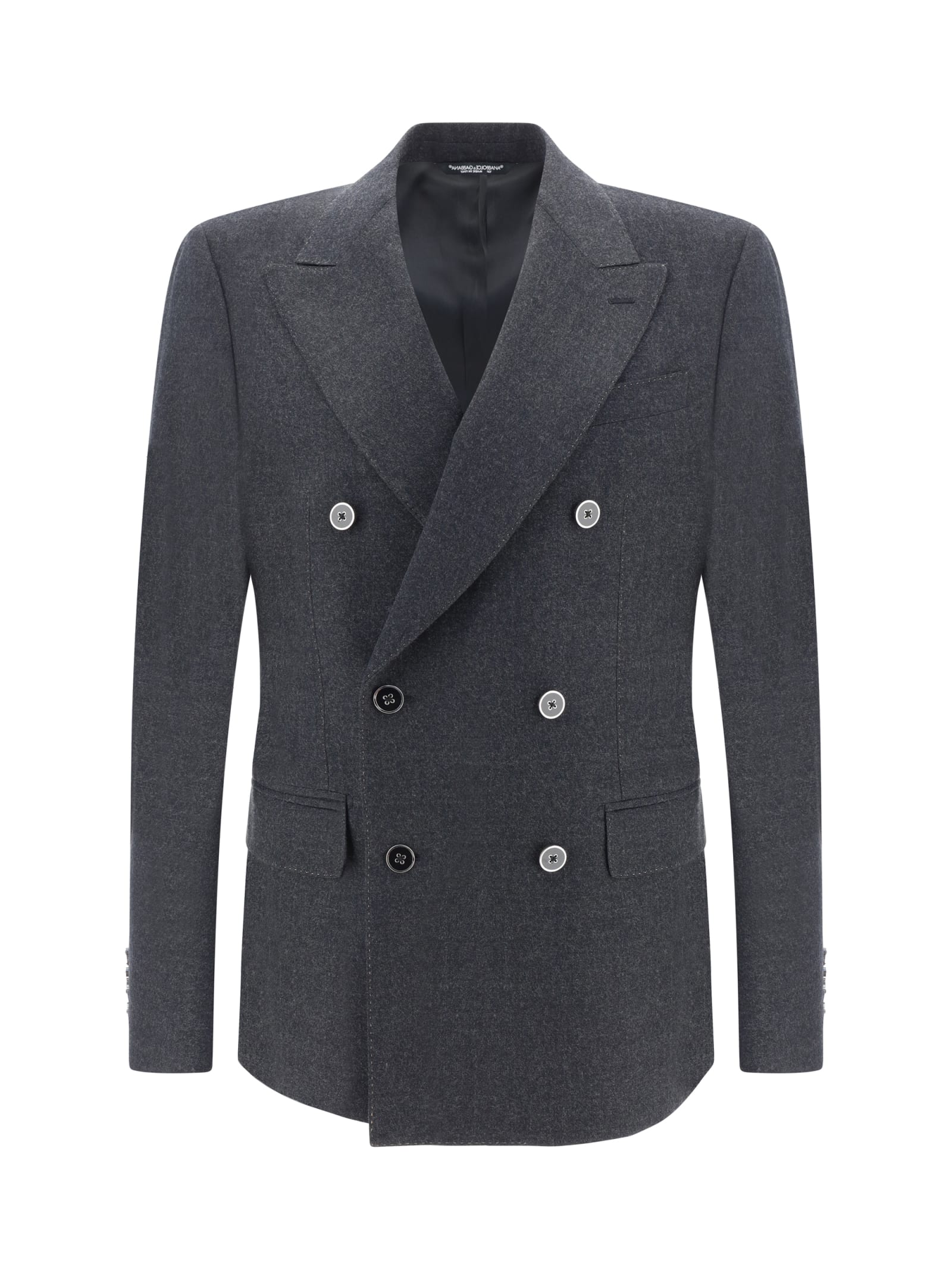Shop Dolce & Gabbana Sicilia Blazer Jacket In Grey