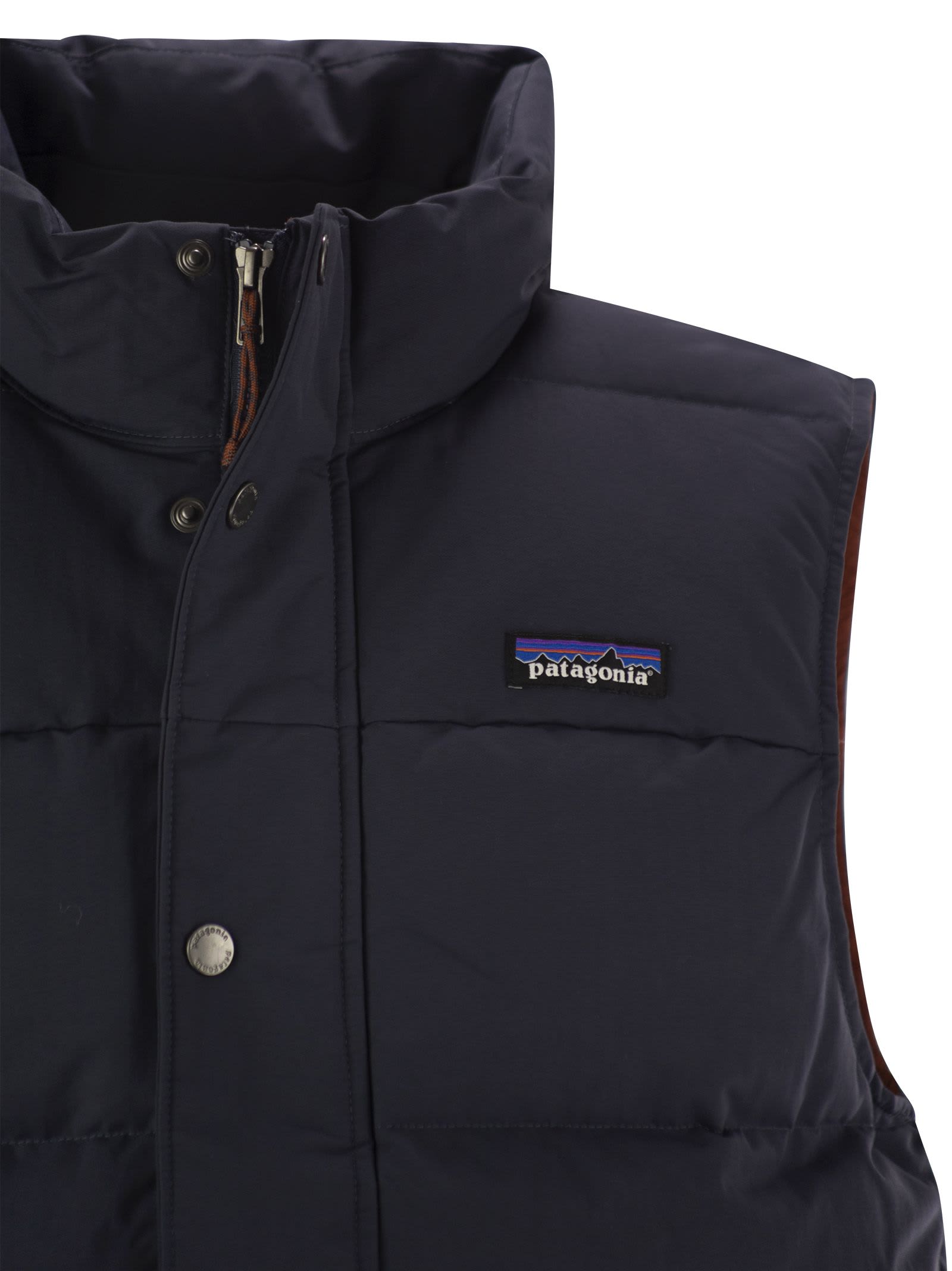 Shop Patagonia Downdrift - Padded Vest In Blue