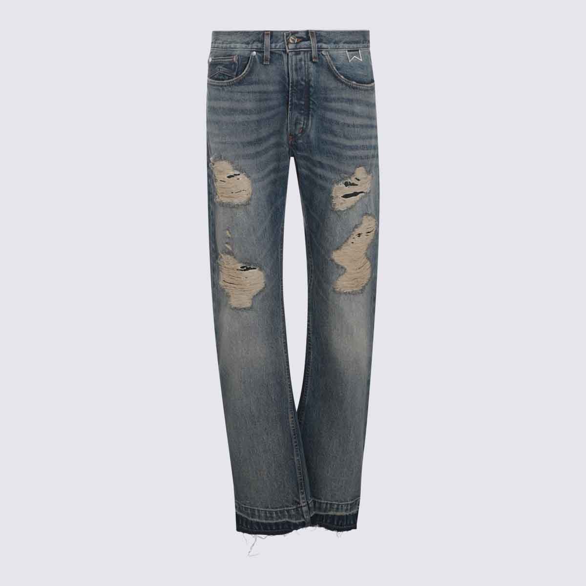 Rhude Blue Cotton Denim Jeans