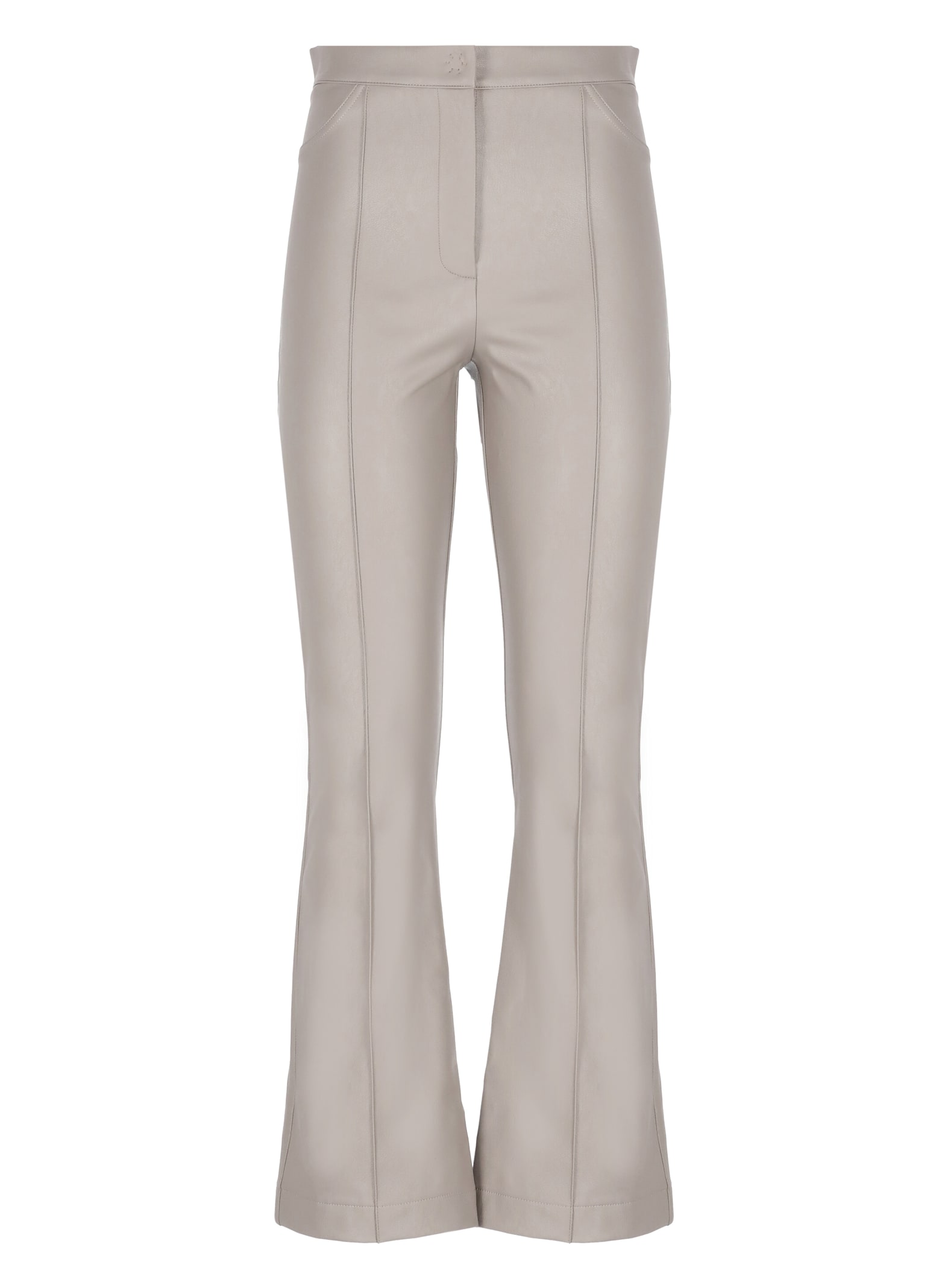 D. Exterior Synthetic Leather Trousers