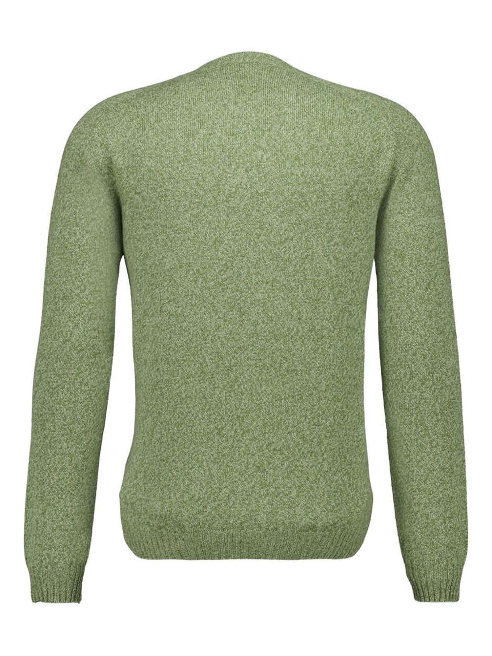 Boglioli Speckled Effect Wool-cashmere Crew Neck Sweater In Green
