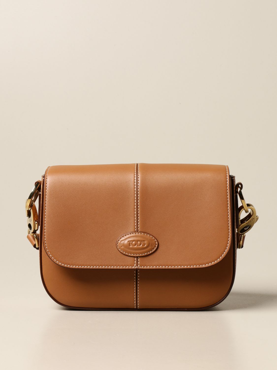 Tods Crossbody Bags Tods Leather Bag With Logo