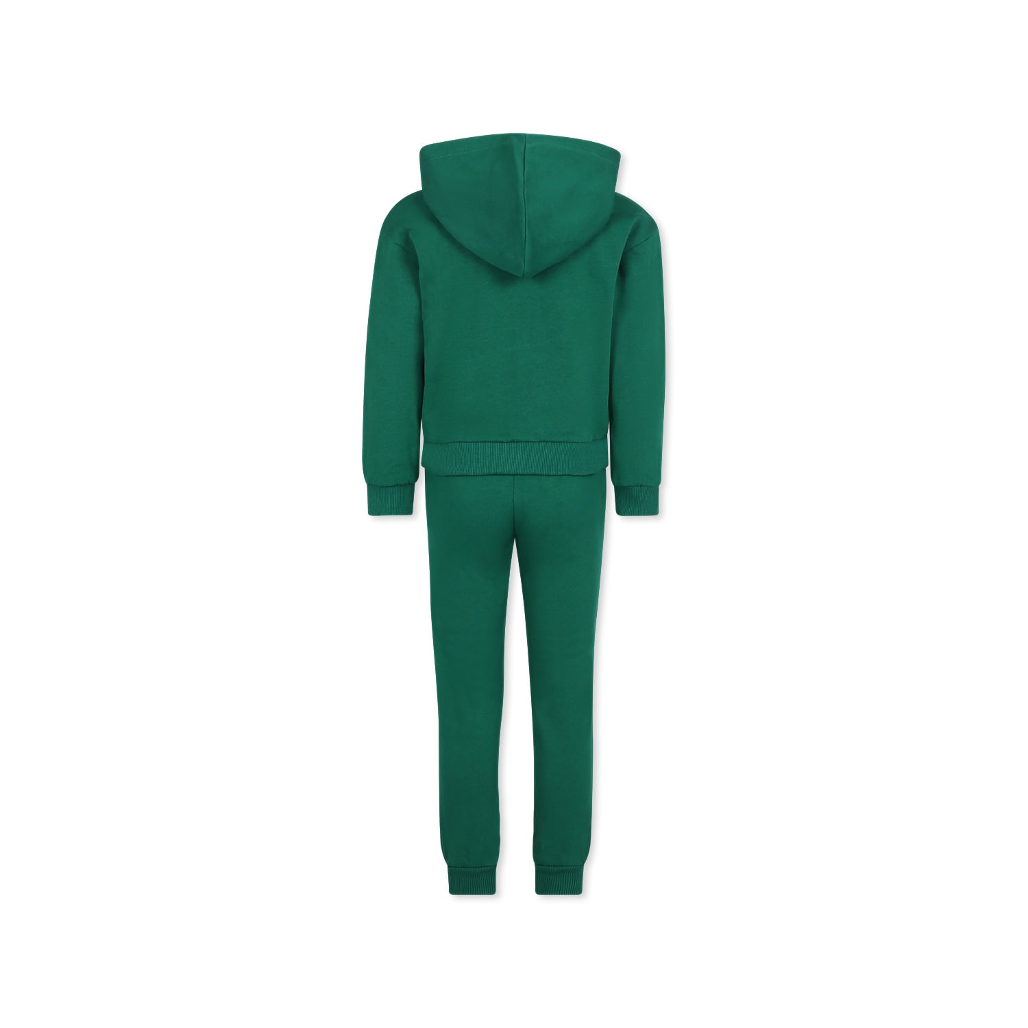 Moschino Green Suit For Kids With Teddy Bears In Green