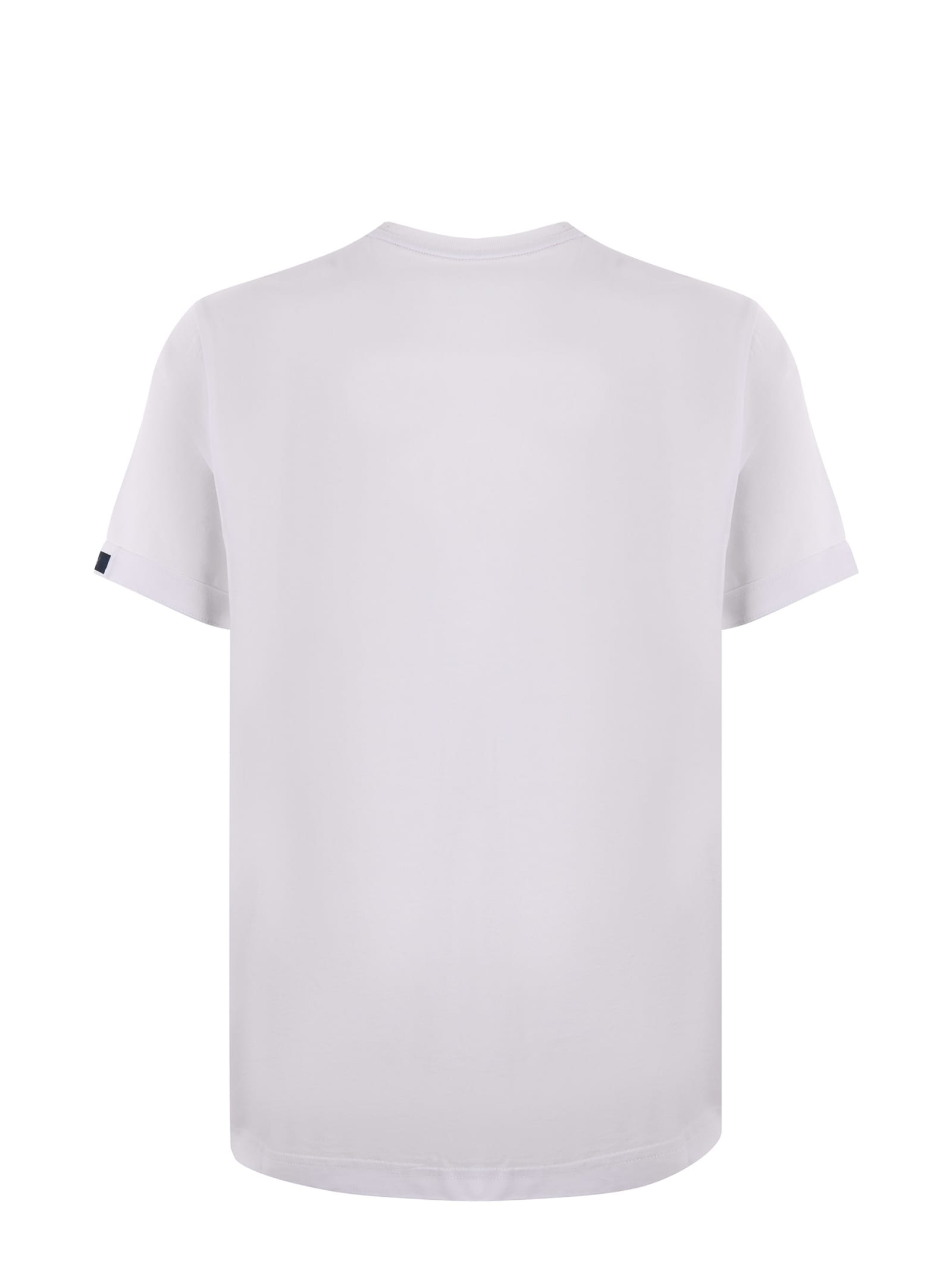 Shop Fay Cotton T-shirt In Bianco