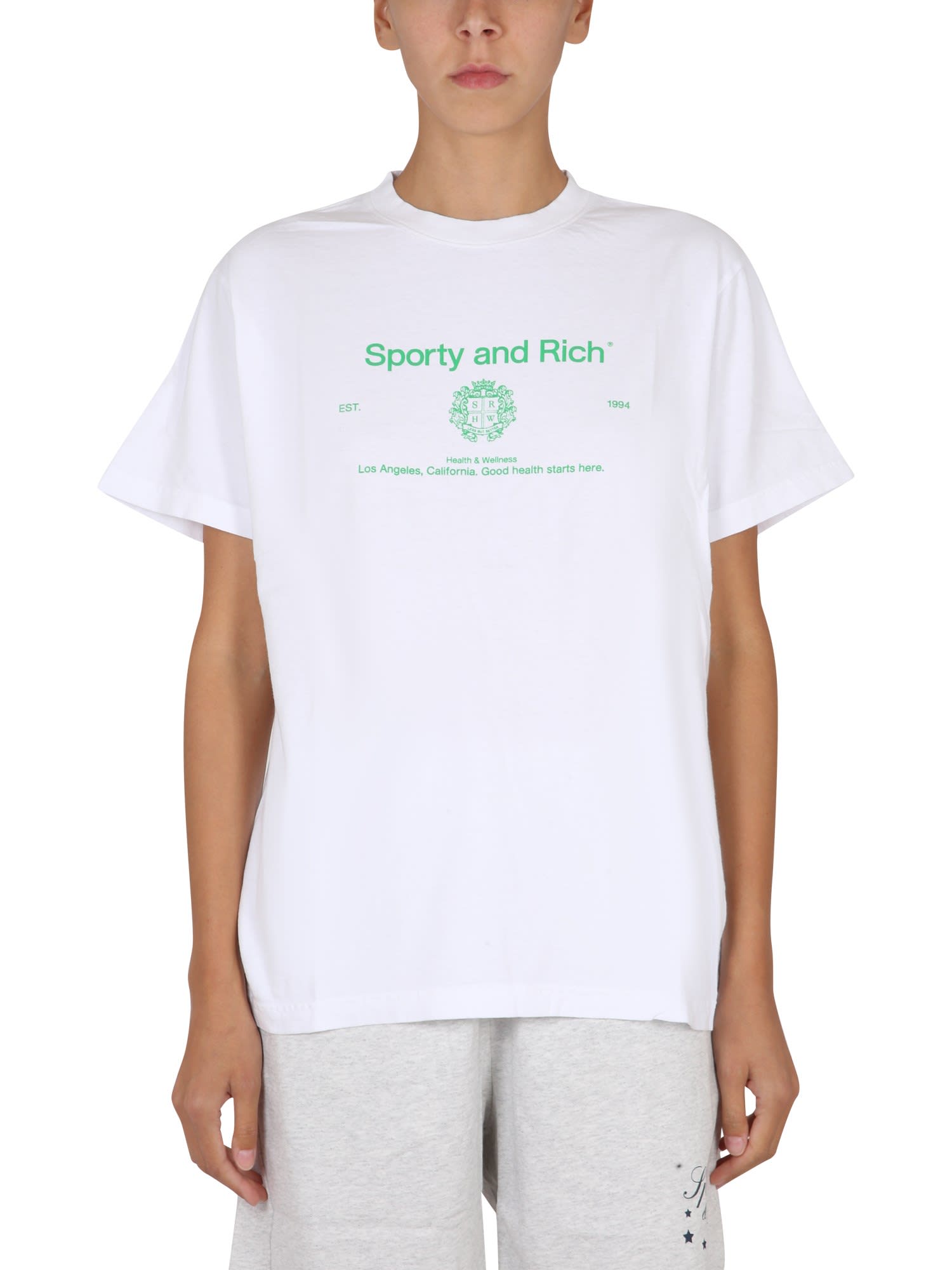 Sporty & Rich Logo Print T-shirt