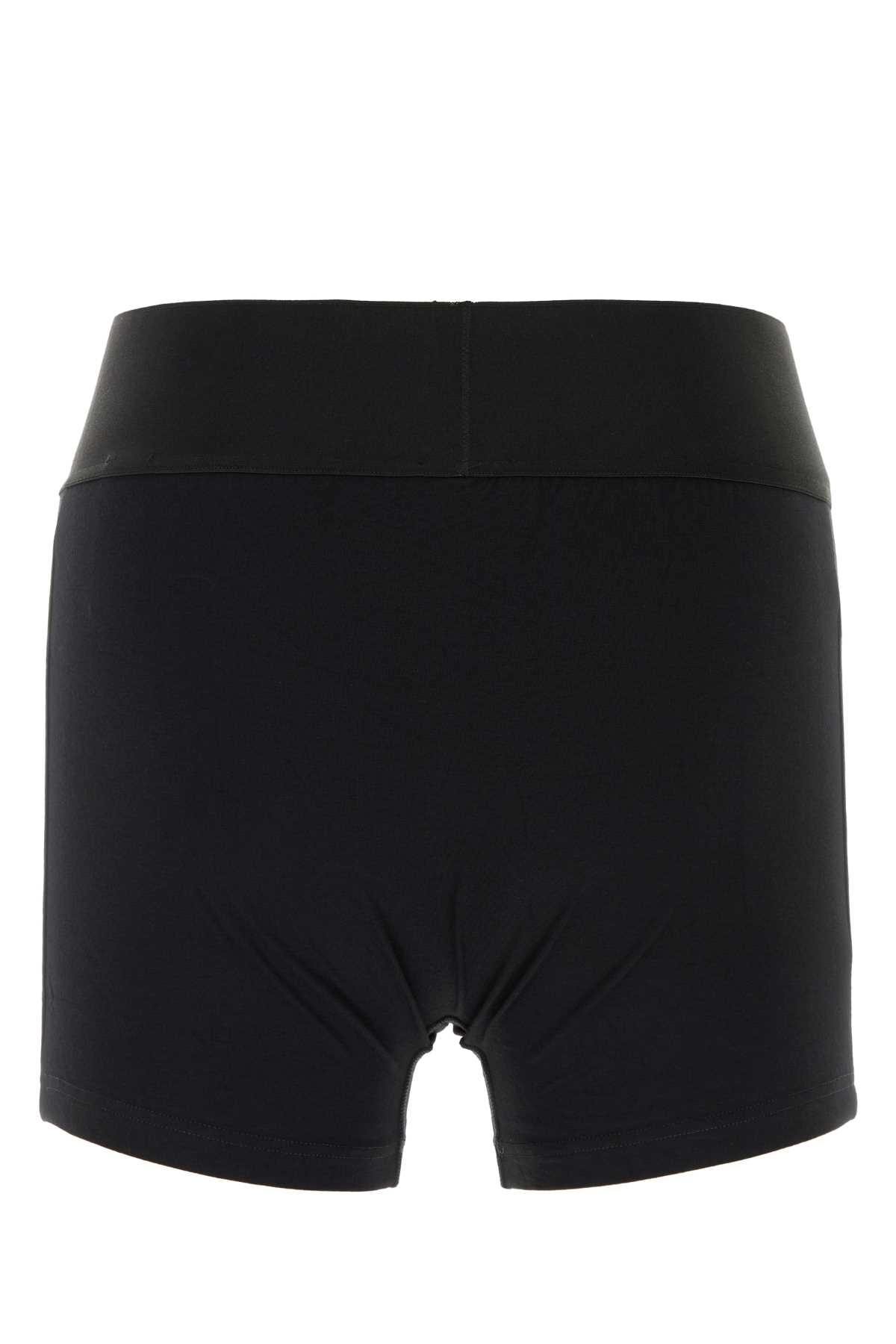 Shop Vetements Black Stretch Cotton Boxer