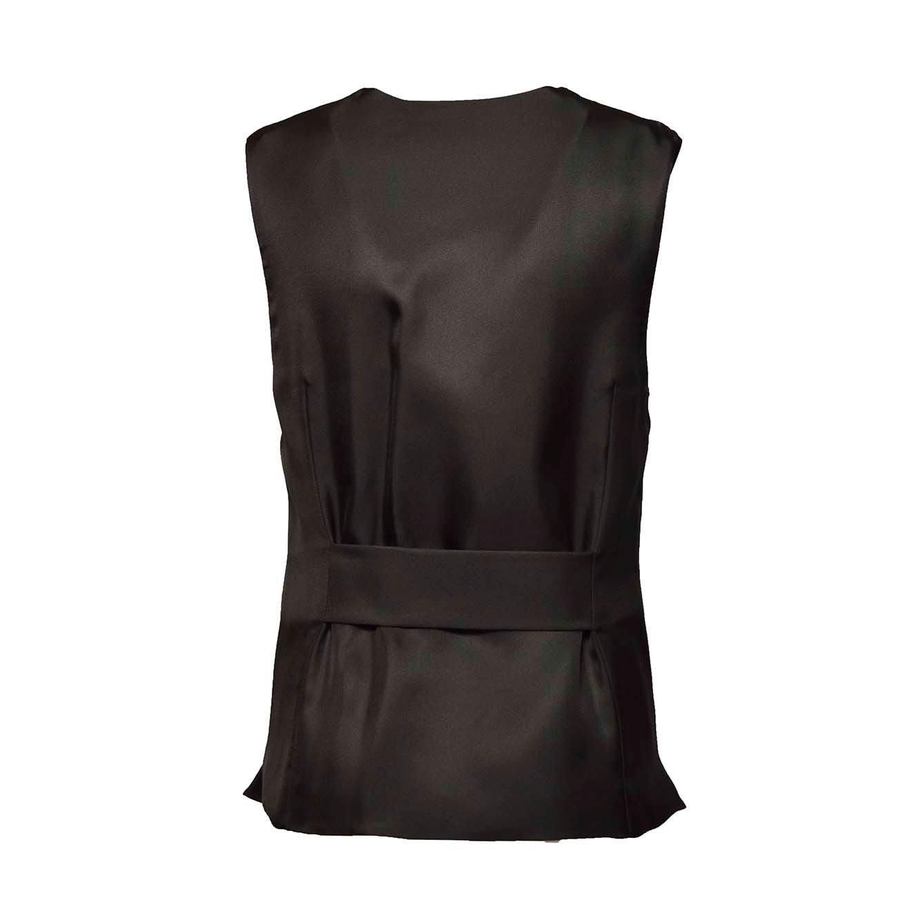 Shop Max Mara Buttoned V-neck Gilet In Nero