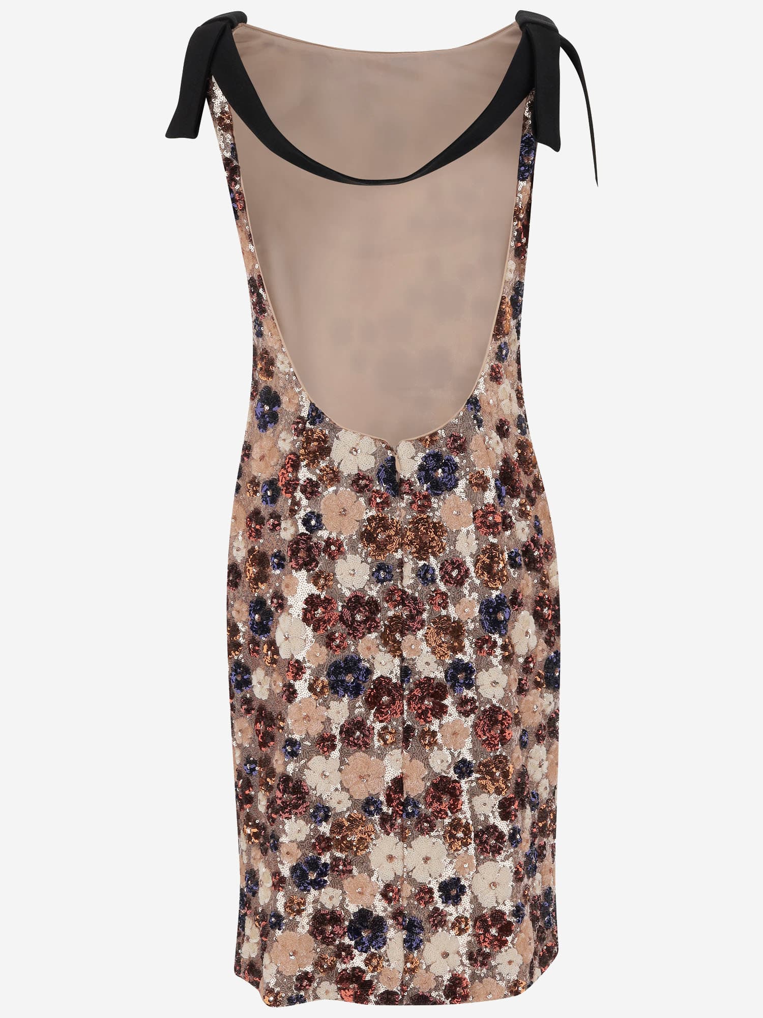 N°21 DRESS WITH FLORAL PAILLETTES PATTERN