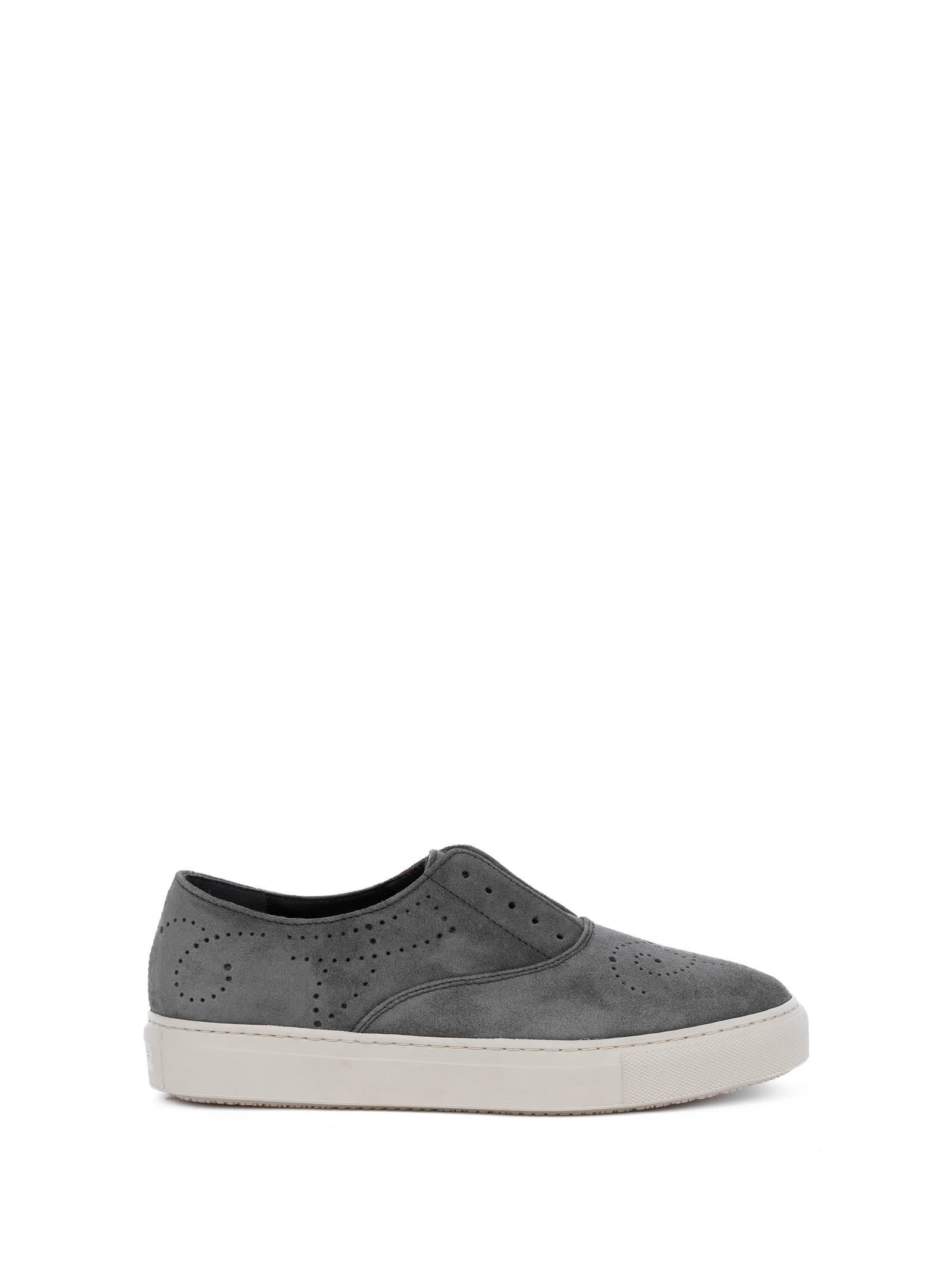 Grey Suede Slip-on Sneaker