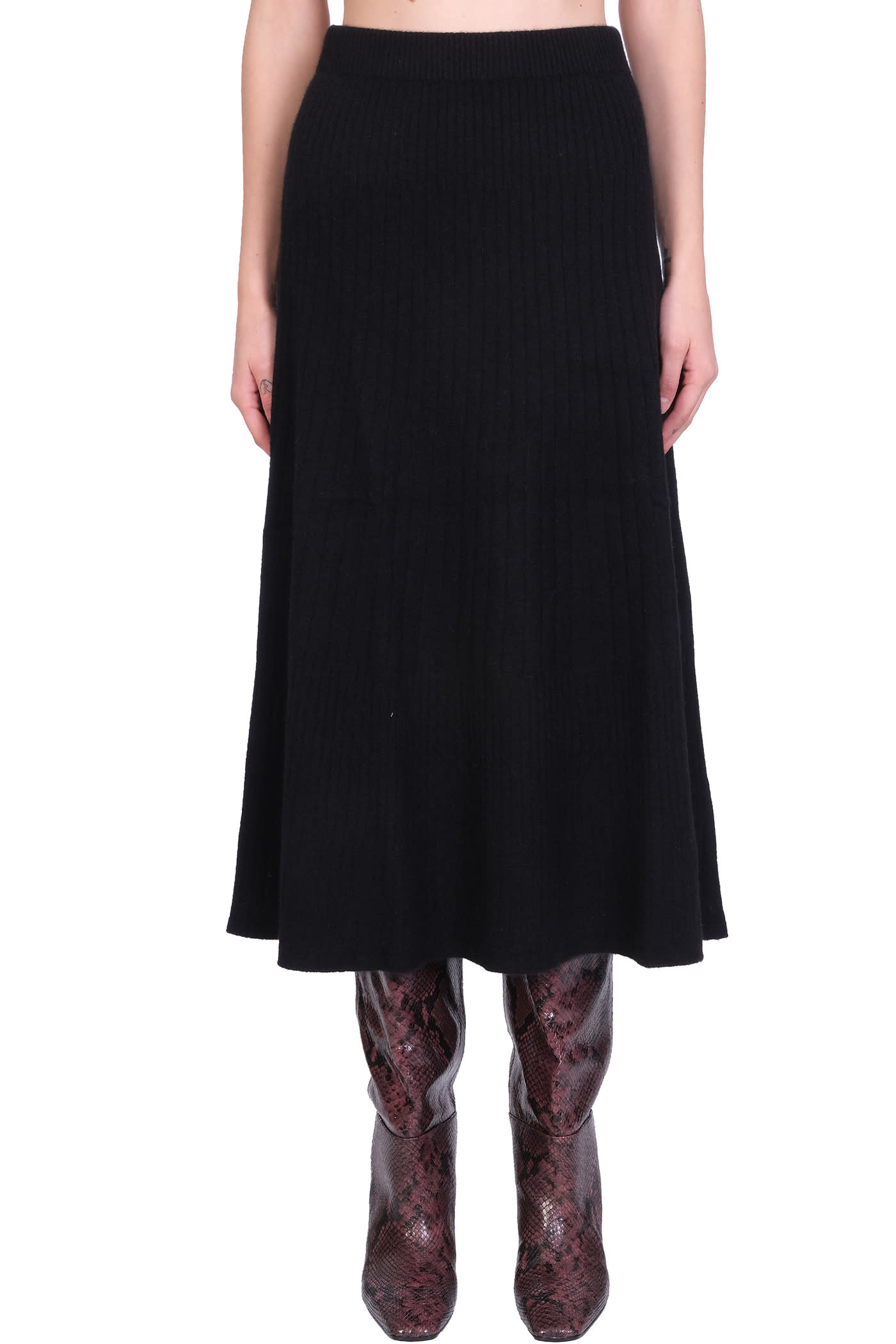 La Ploubel Skirt In Black Cashmere