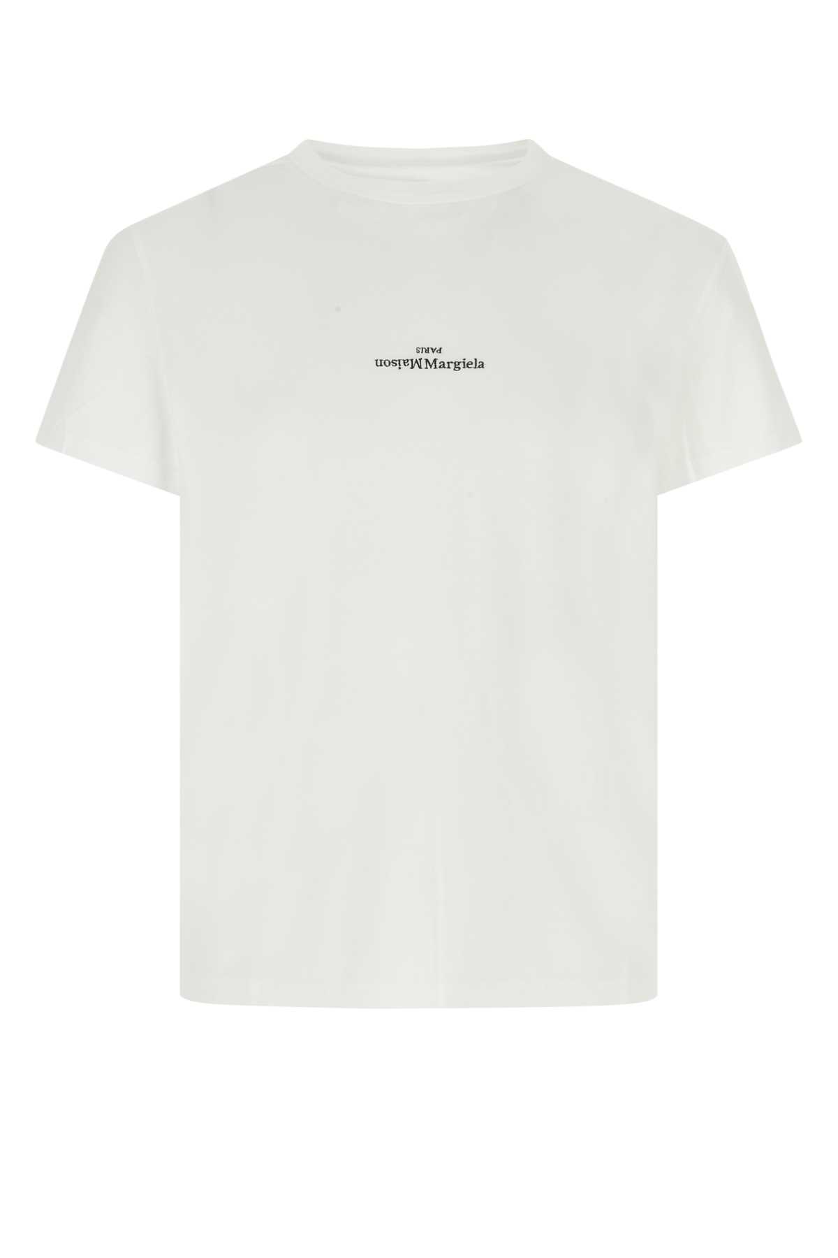 Shop Maison Margiela White Cotton T-shirt In 994