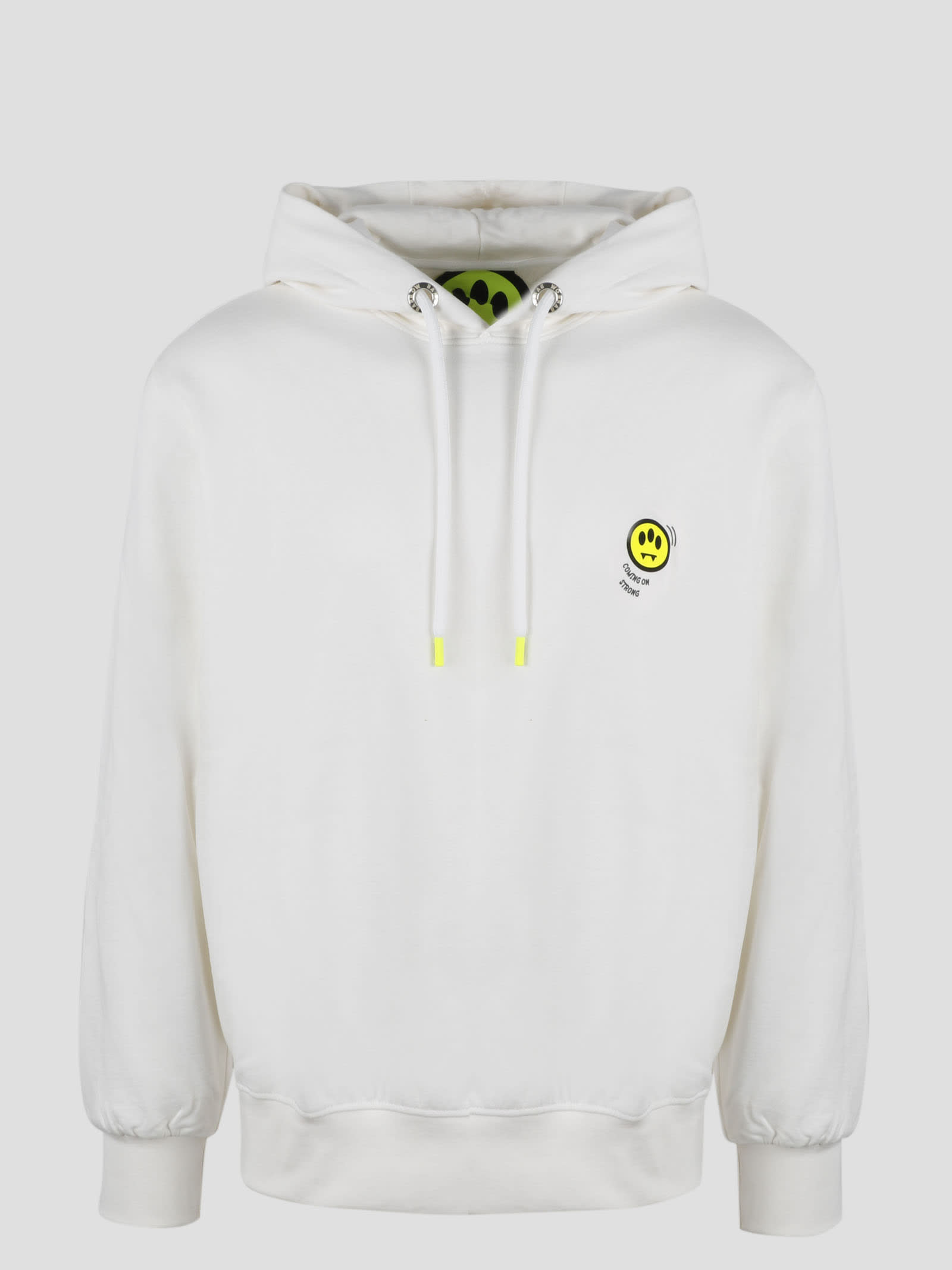 Barrow Hoodie Unisex White Cotton Hoodie With Chest Logo