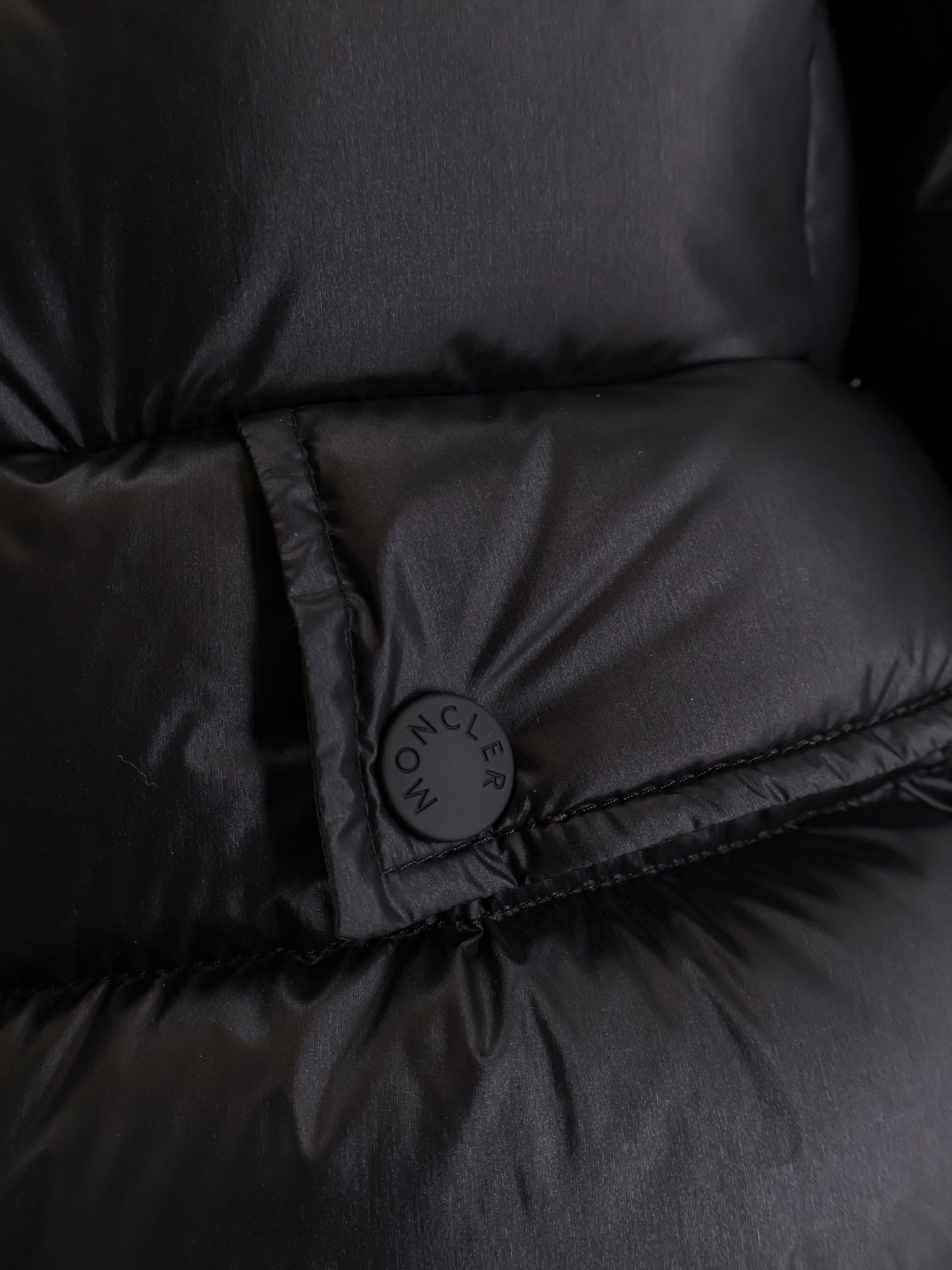 Moncler Grenoble Armoniques Button-up Down Jacket In Black