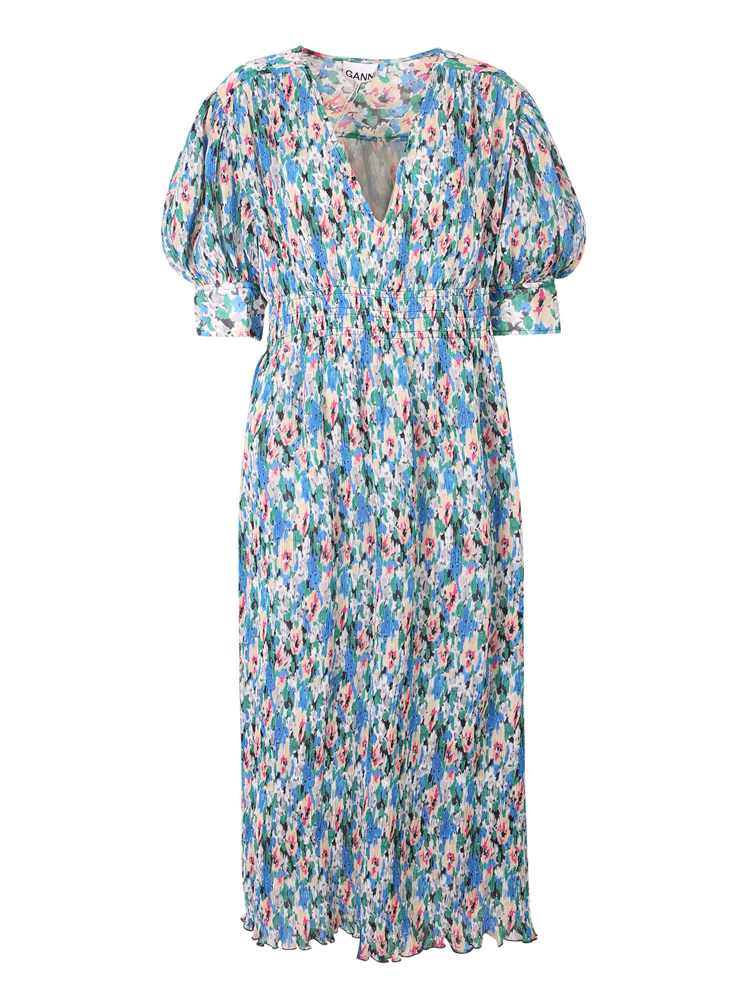 Ganni Floral Print Midi Dress