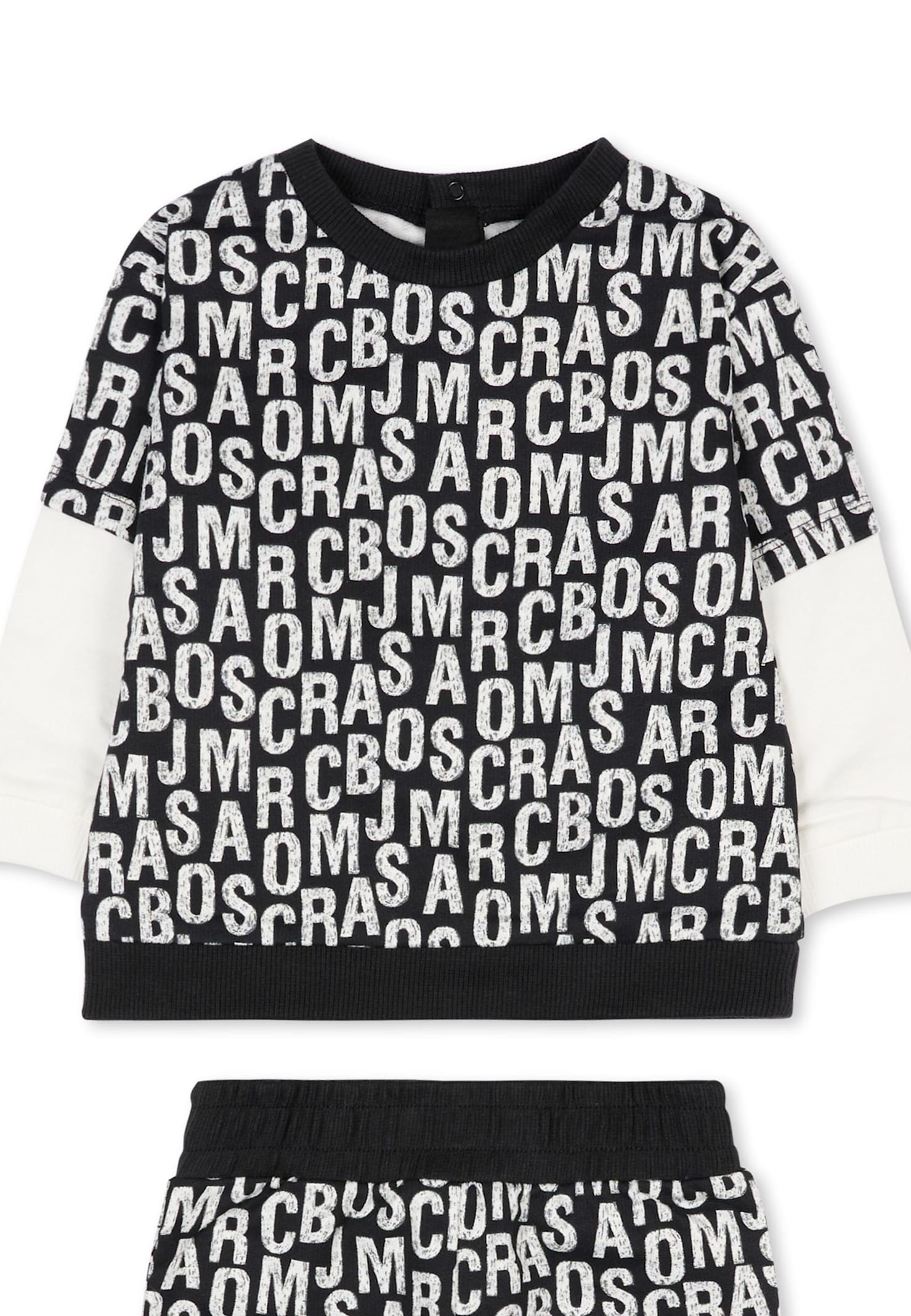 Marc Jacobs Black Suit For Baby Boy With Logo In Black