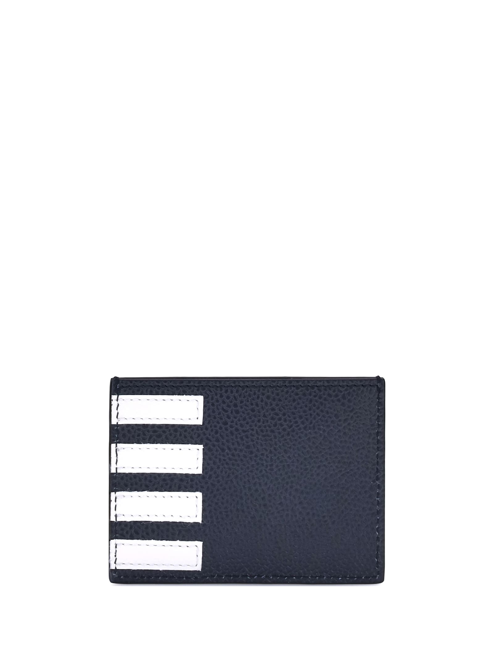 Thom Browne Navy Side 4-bar Stripe Card Holder